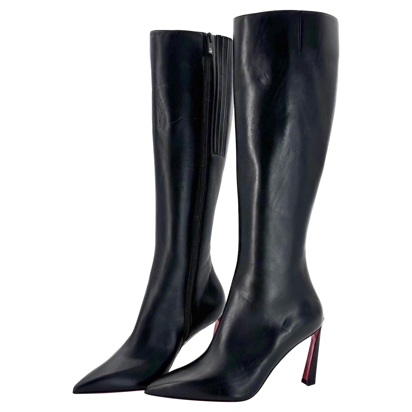 NEU Christian Louboutin Condora Botta 85 Kniehohe Stiefel mit spitzer Zehe 36 im Angebot