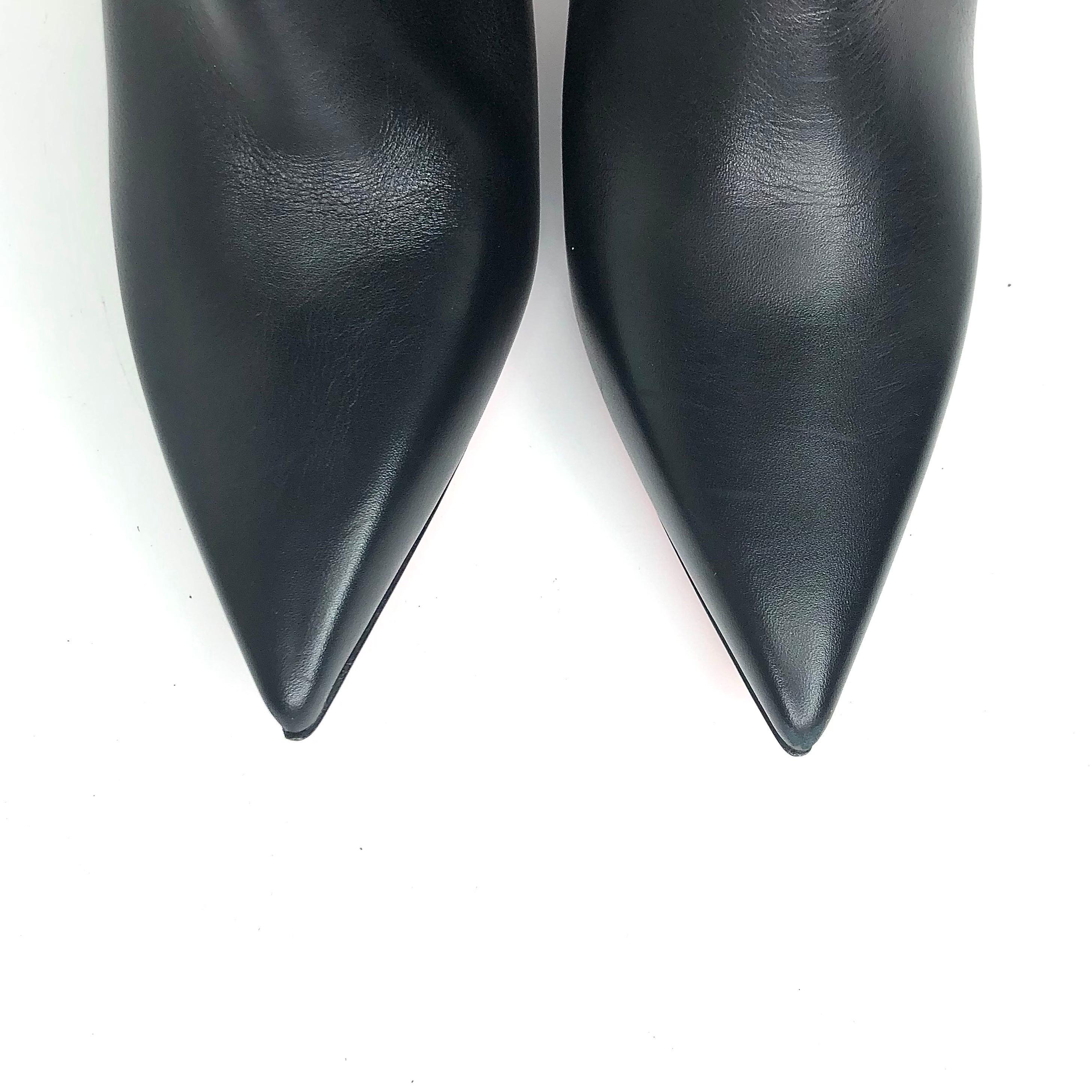 NEW Christian Louboutin Condora Botta 85 Ginocchio Alto Punta Stivali Alti 37 in vendita 2