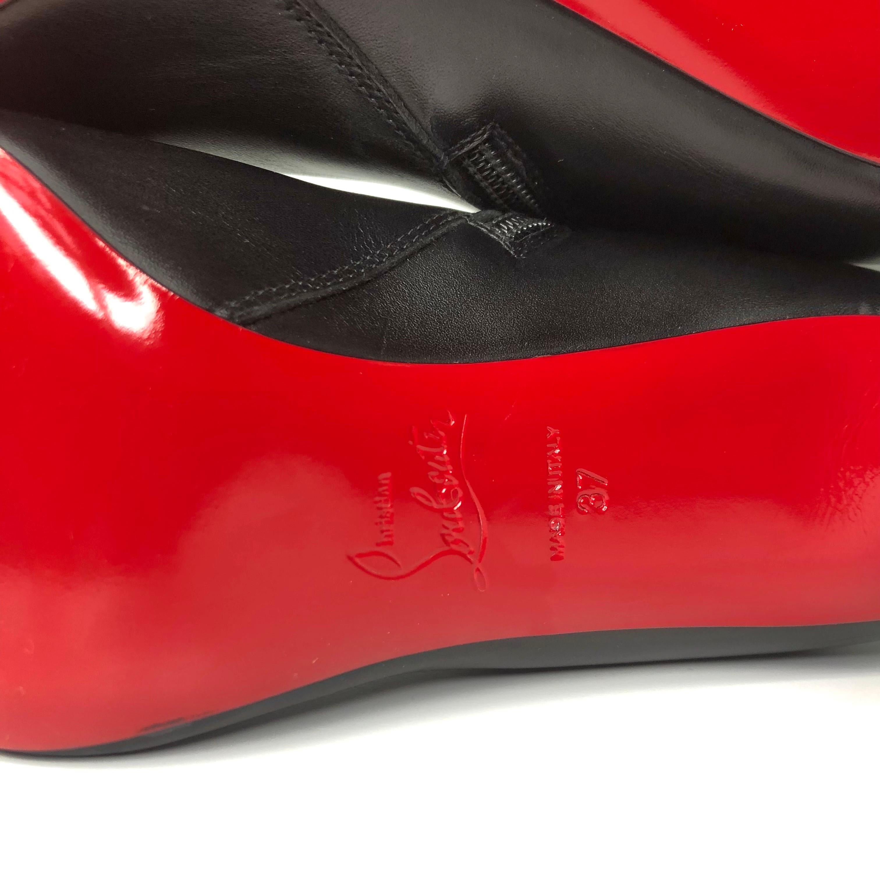 NEW Christian Louboutin Condora Botta 85 Ginocchio Alto Punta Stivali Alti 37 in vendita 4