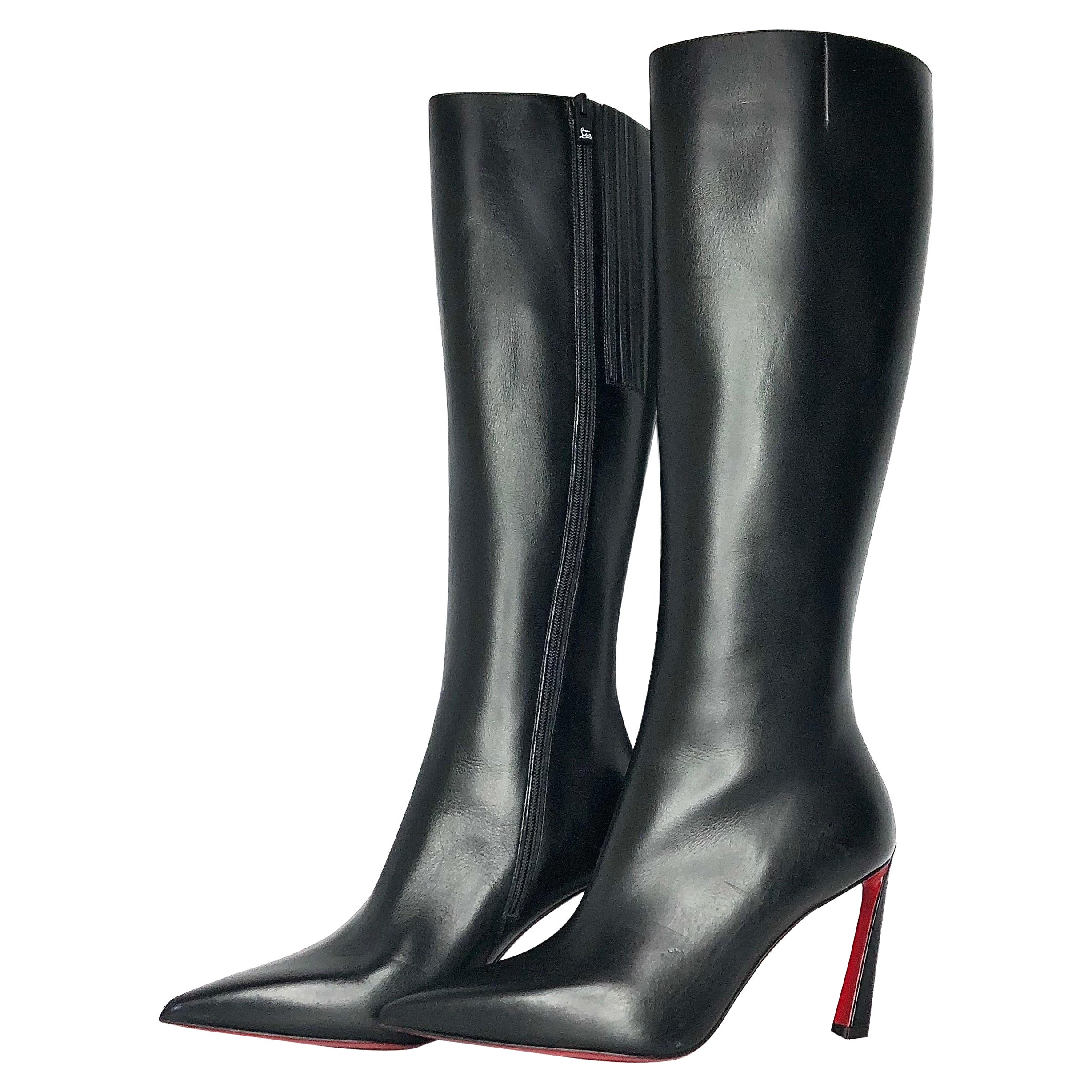 NEW Christian Louboutin Condora Botta Tall Knee High Pointed Toe Boots 39.5