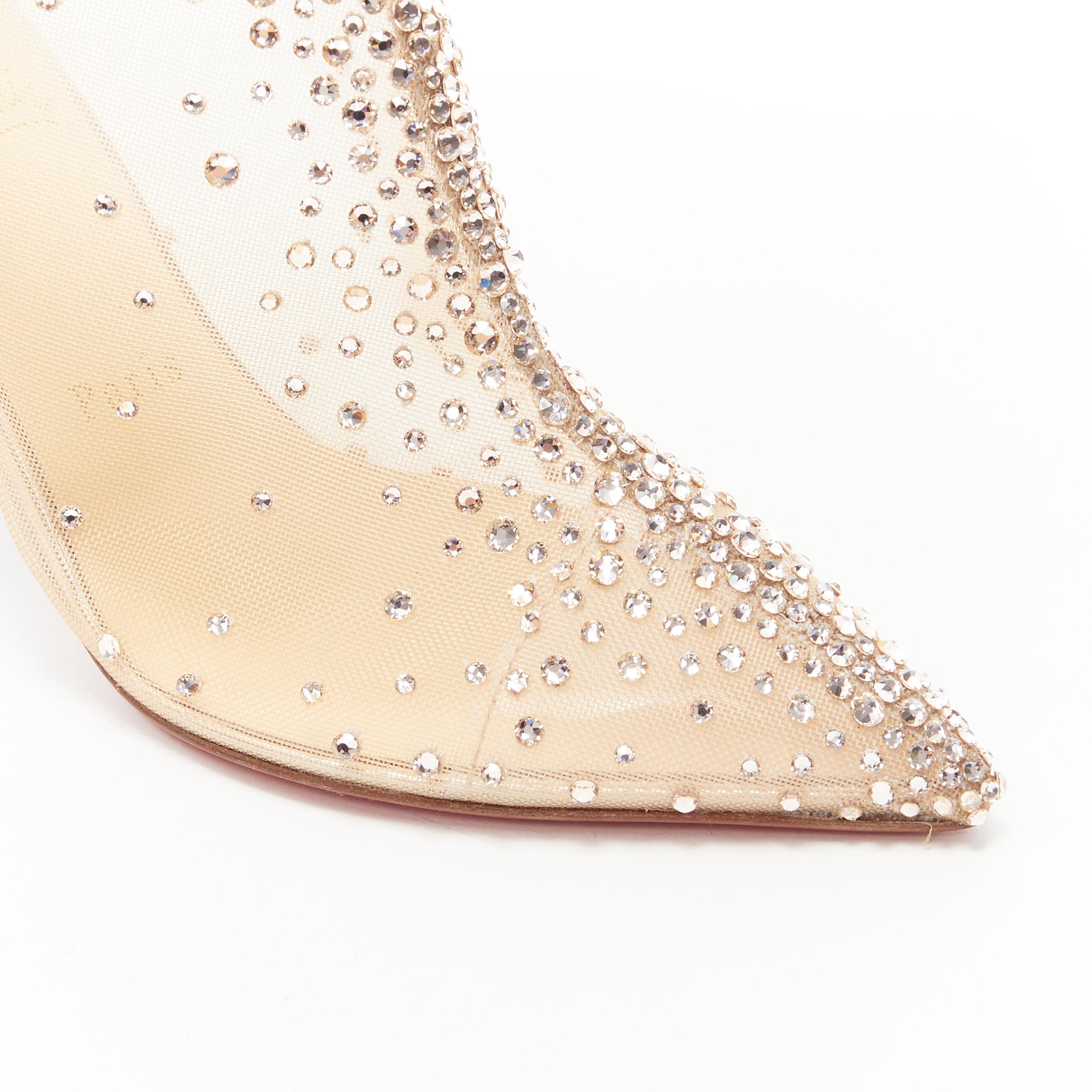 new CHRISTIAN LOUBOUTIN Constella 85 copper glitter degrade nude bootie EU37 
Reference: TGAS/B00244 
Brand: Christian Louboutin 
Designer: Christian Louboutin 
Material: Fabric 
Color: Beige 
Pattern: Solid 
Closure: Zip 
Made in: Italy
