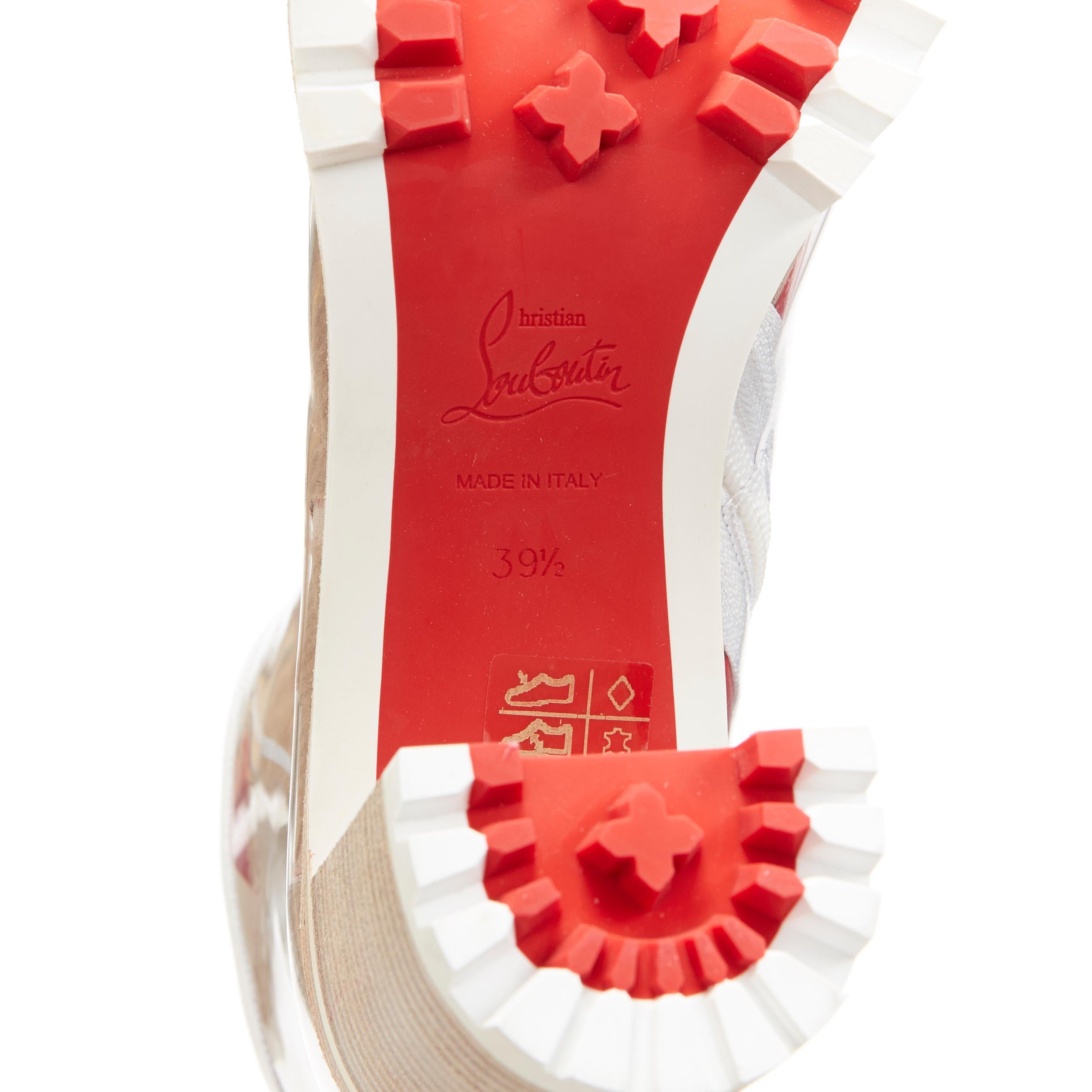 nuevo botín CHRISTIAN LOUBOUTIN Croche Kraft suela de papel laminado PVC EU39.5 7