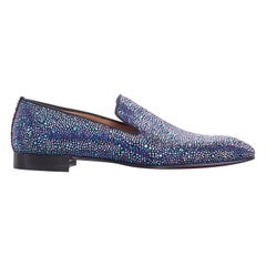 new CHRISTIAN LOUBOUTIN Dandelion Strass blue crystal evening dress shoes EU41