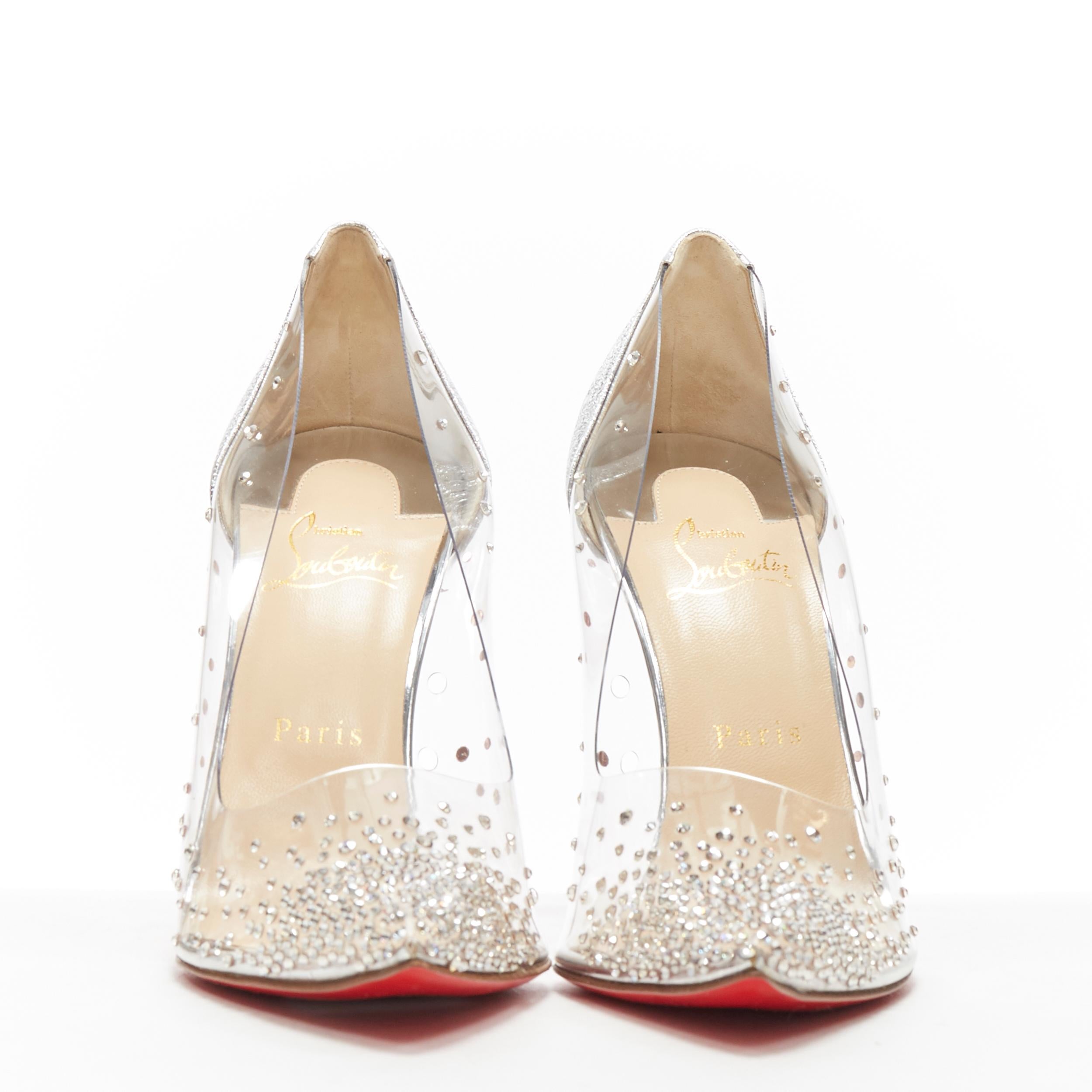 christian louboutin clear heels