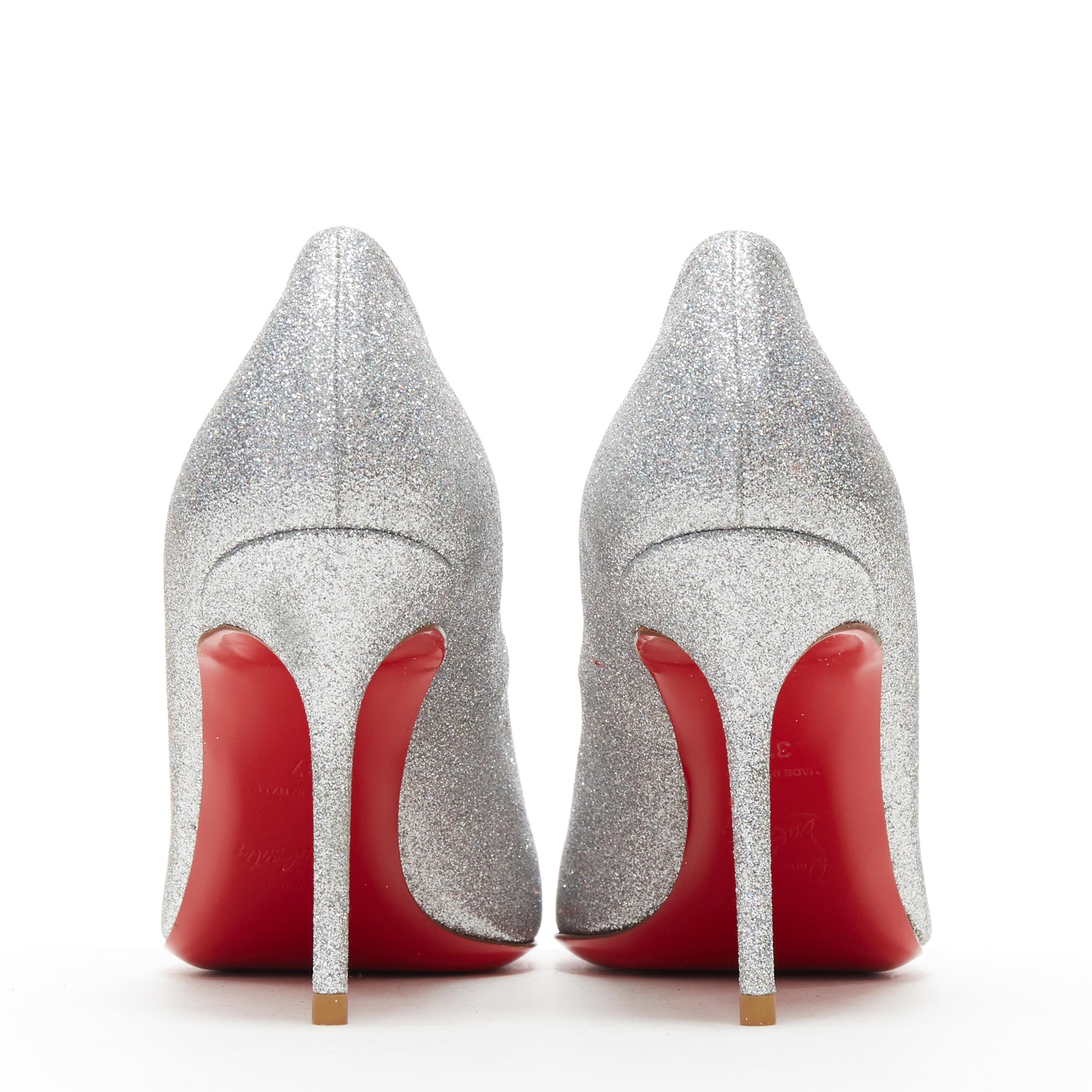 new CHRISTIAN LOUBOUTIN Fifi 85 silver 