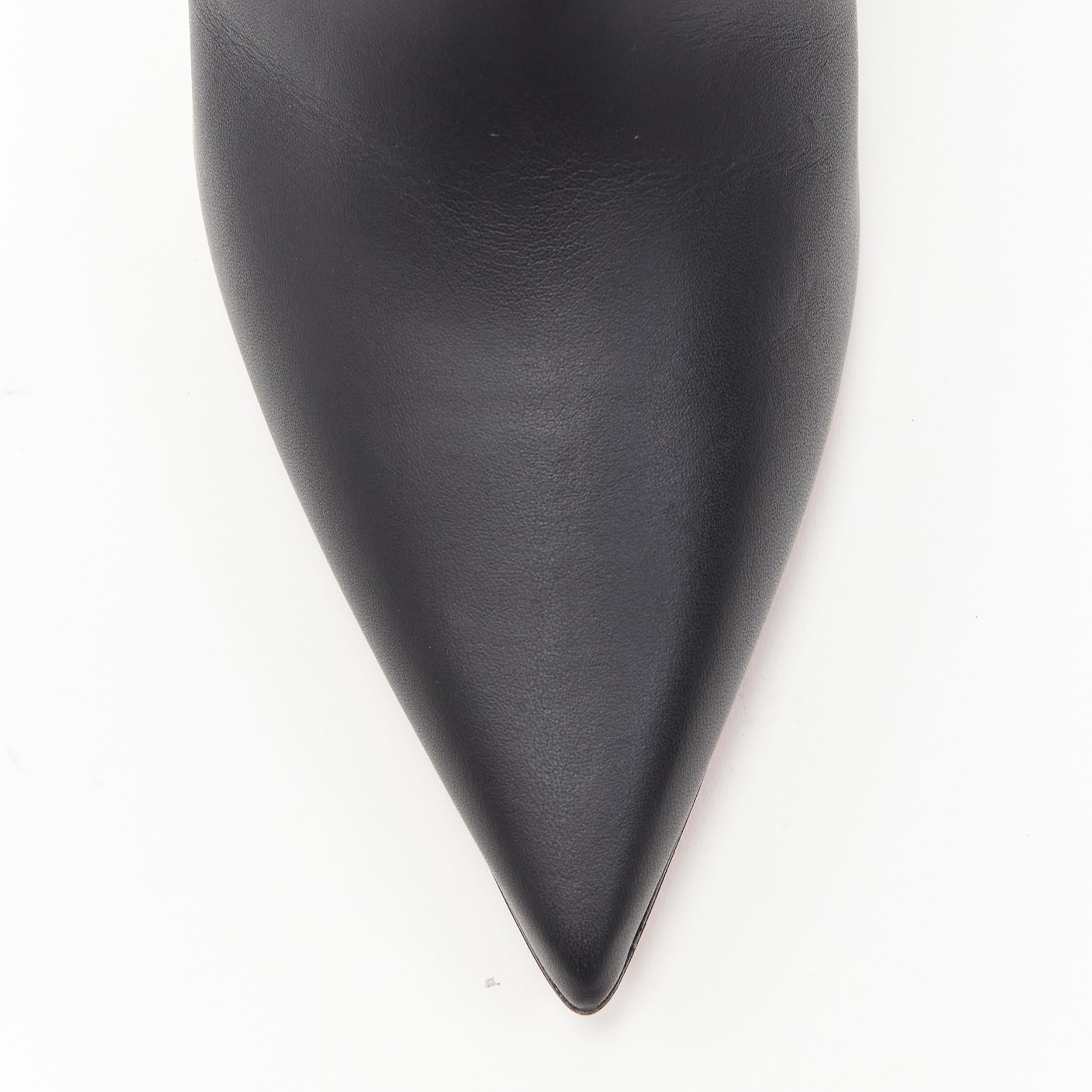new CHRISTIAN LOUBOUTIN Firmamma 85 black leather stud cuff ankle bootie EU38.5 3