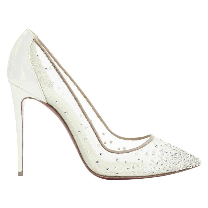 new CHRISTIAN LOUBOUTIN Follies crystal pearl pumps EU41 For Sale at 1stDibs | louboutin shoes, louboutin wedding shoes, louboutins wedding shoes