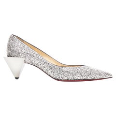 new CHRISTIAN LOUBOUTIN Galaxister 55 strass crystal mirored heel pump EU37