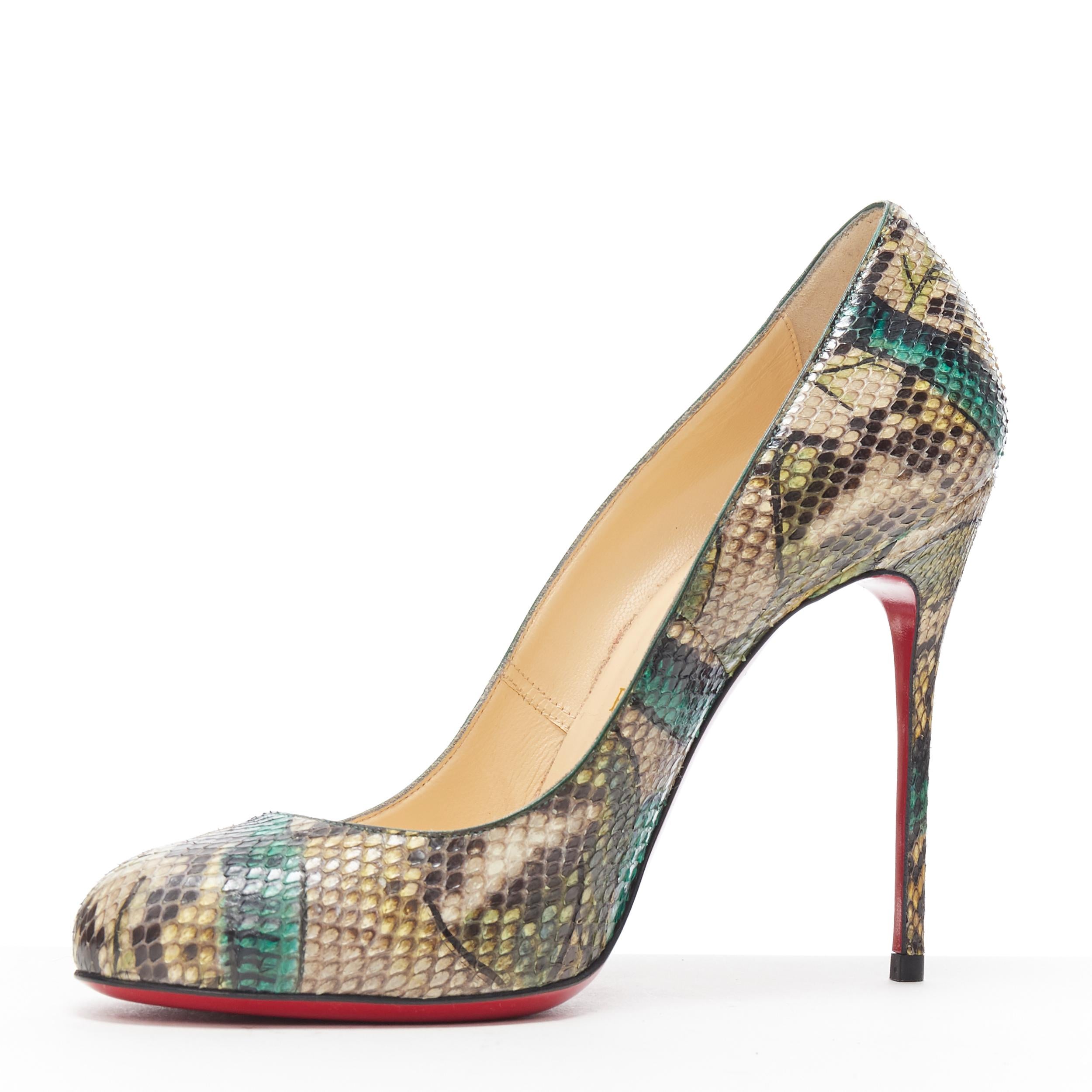 christian louboutin green heels