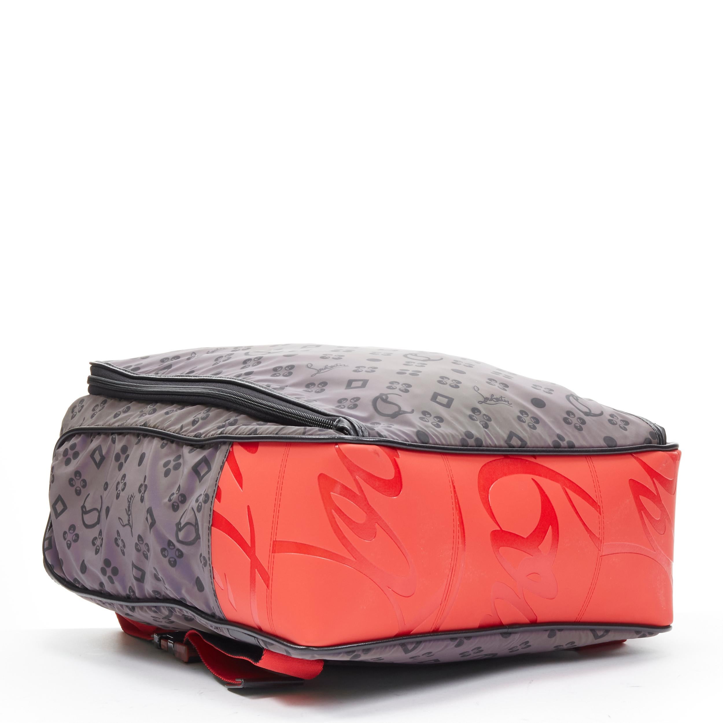 new CHRISTIAN LOUBOUTIN Hop N Zip Nylon Reflex purple nylon backpack bag 1