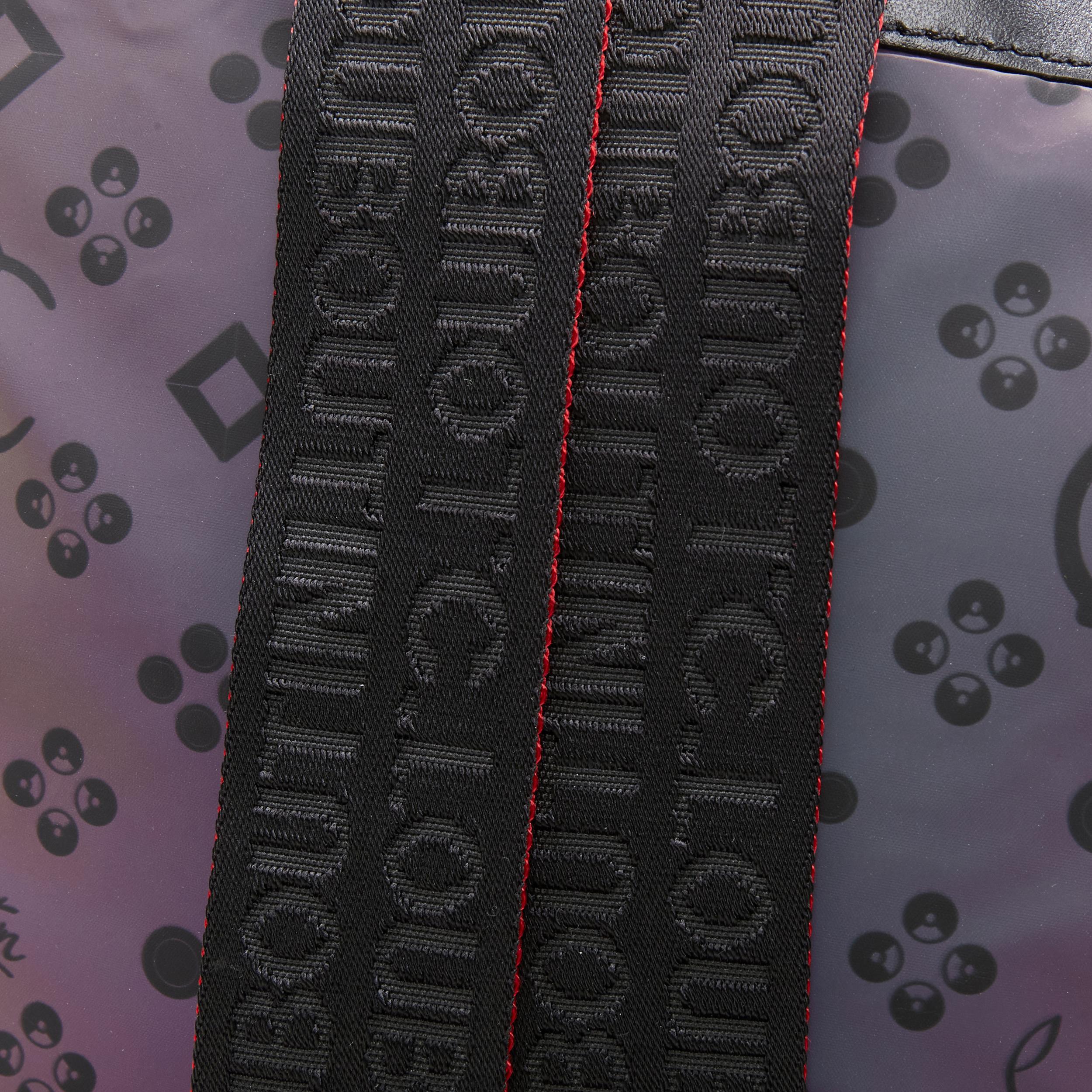 new CHRISTIAN LOUBOUTIN Hop N Zip Nylon Reflex purple nylon backpack bag 4