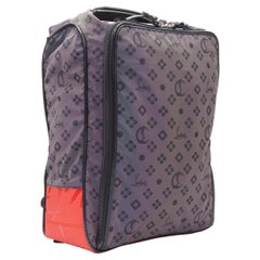 new CHRISTIAN LOUBOUTIN Hop N Zip Nylon Reflex purple nylon backpack bag