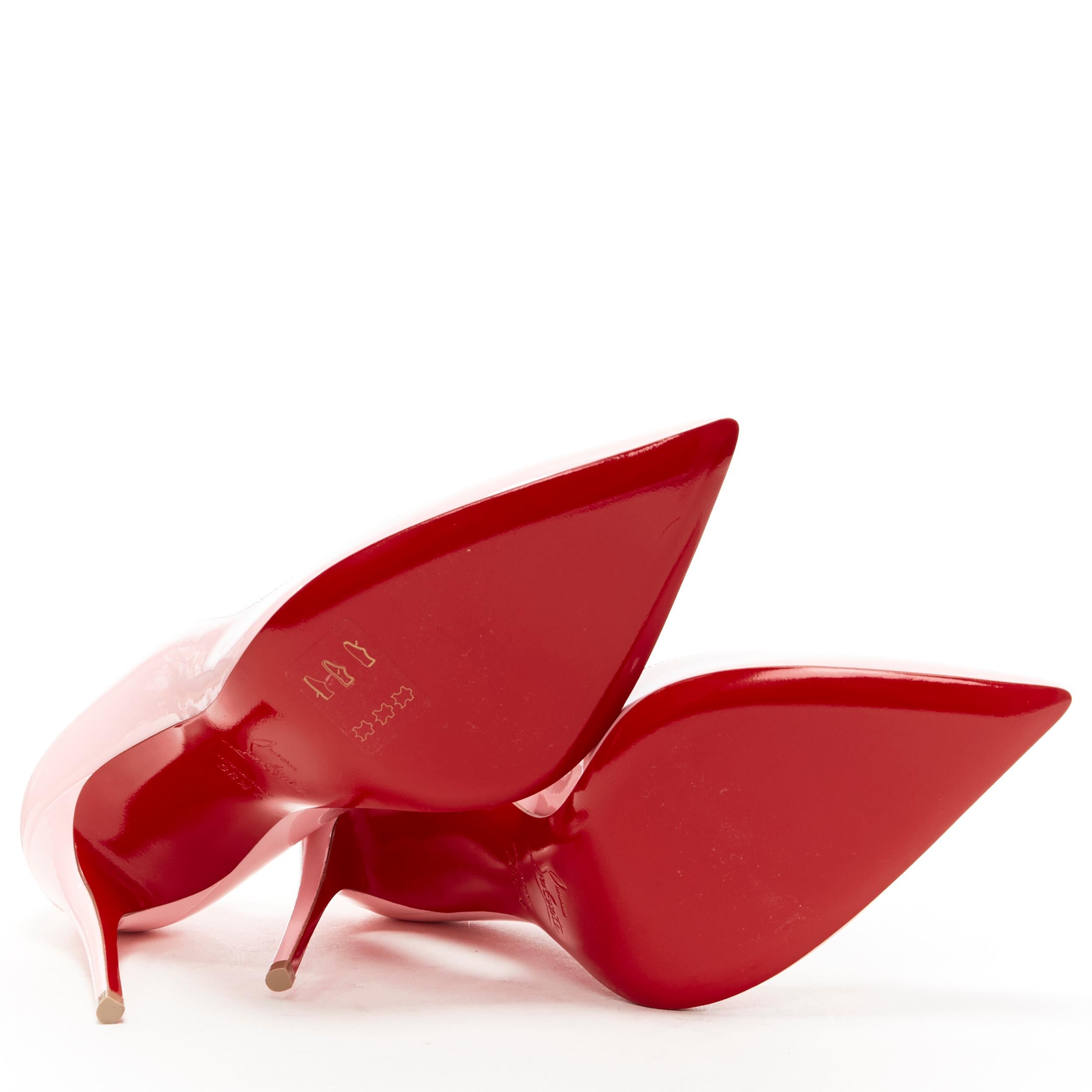 Orange new CHRISTIAN LOUBOUTIN Hot Chick 100 light pink scalloped topline pump EU38.5