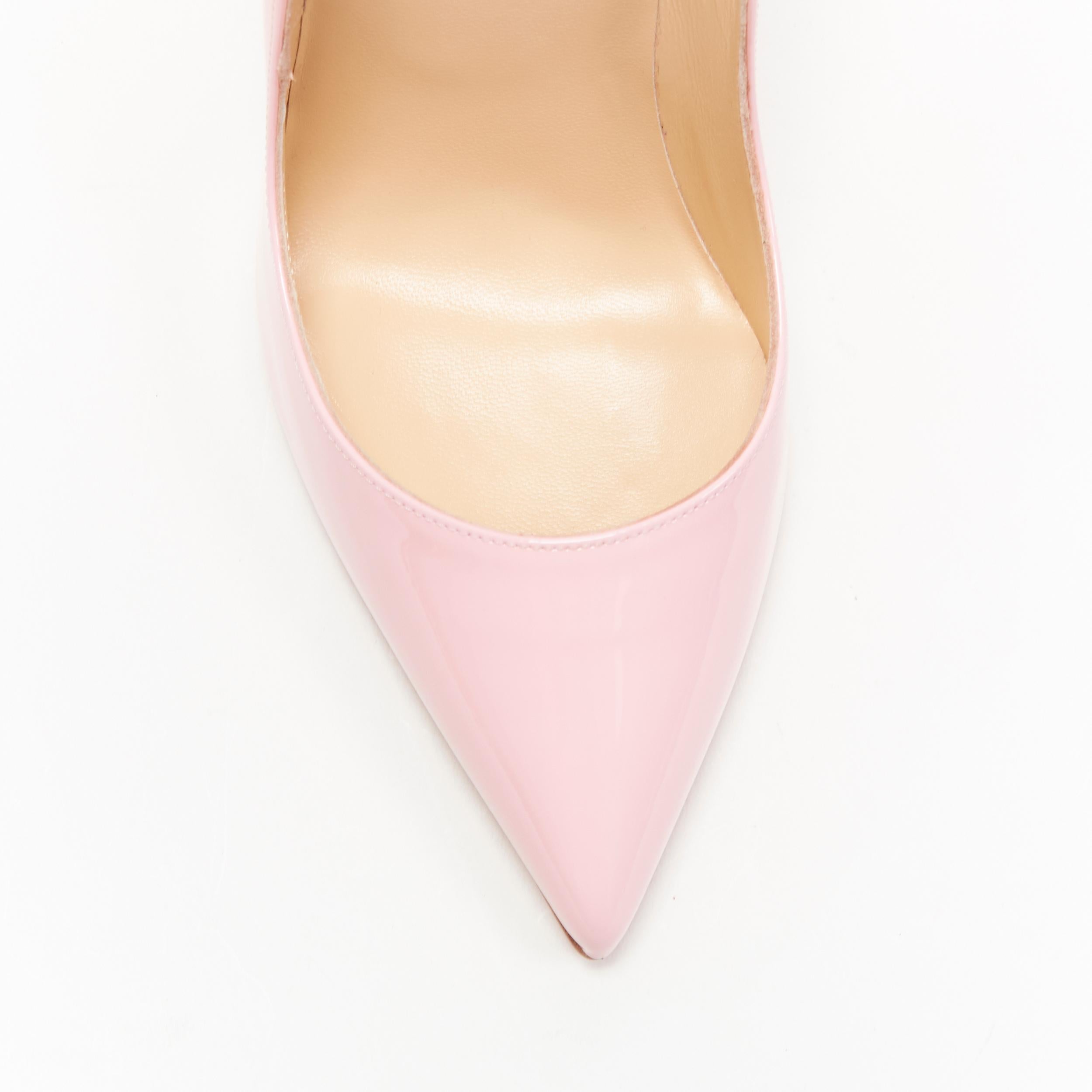 new CHRISTIAN LOUBOUTIN Hot Chick 100 light pink scalloped topline pump EU38.5 In New Condition In Hong Kong, NT
