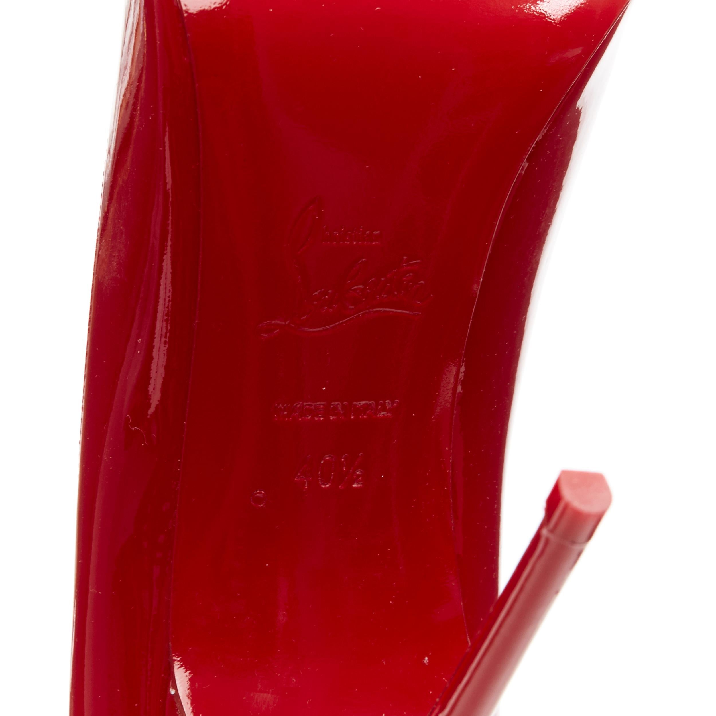new CHRISTIAN LOUBOUTIN Kate 100 R251 Loubi red patent stiletto pump EU40.5 6