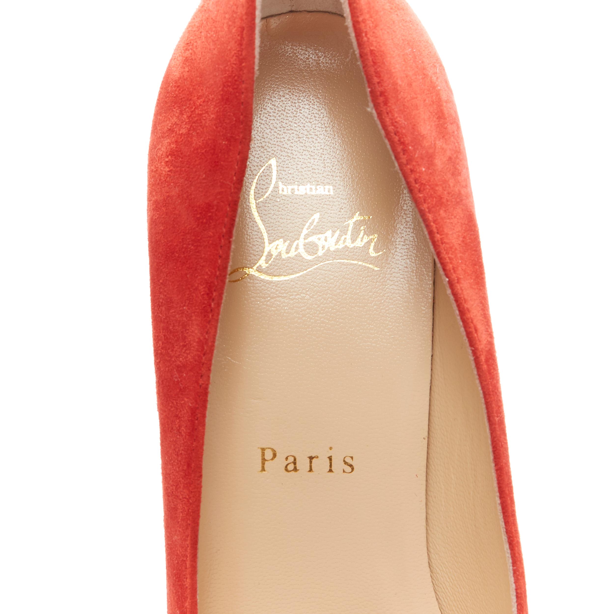 new CHRISTIAN LOUBOUTIN Kate 85  red suede point toe pigalle pump EU38 4