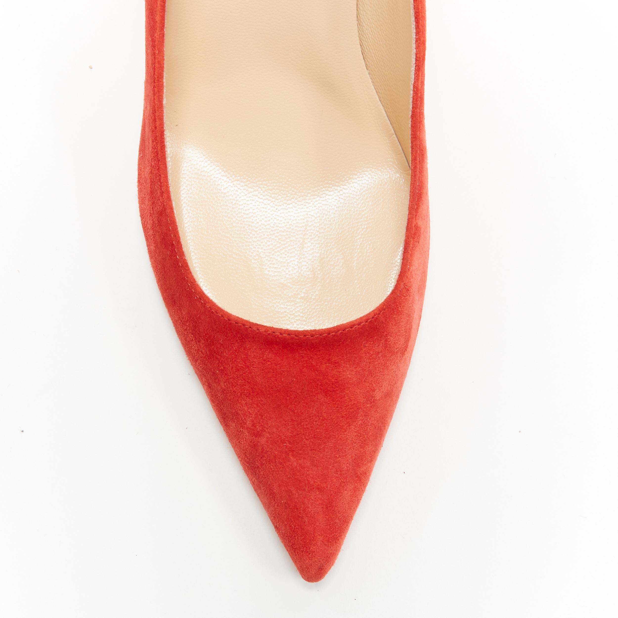 new CHRISTIAN LOUBOUTIN Kate 85  red suede point toe pigalle pump EU38 1