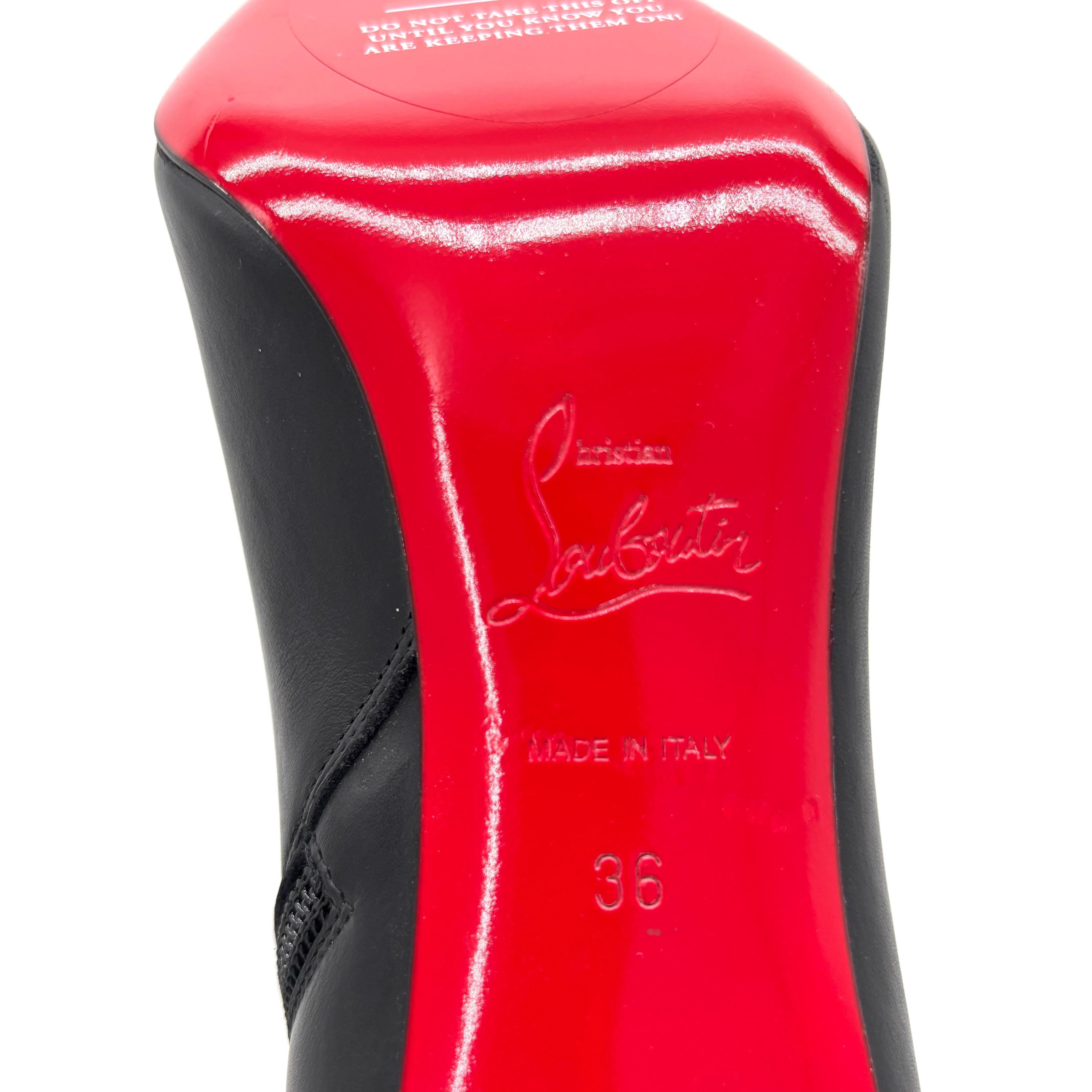 NEW Christian Louboutin Kate Botta 85 Ginocchio Alto Punta Alta Stivali 36 in vendita 3