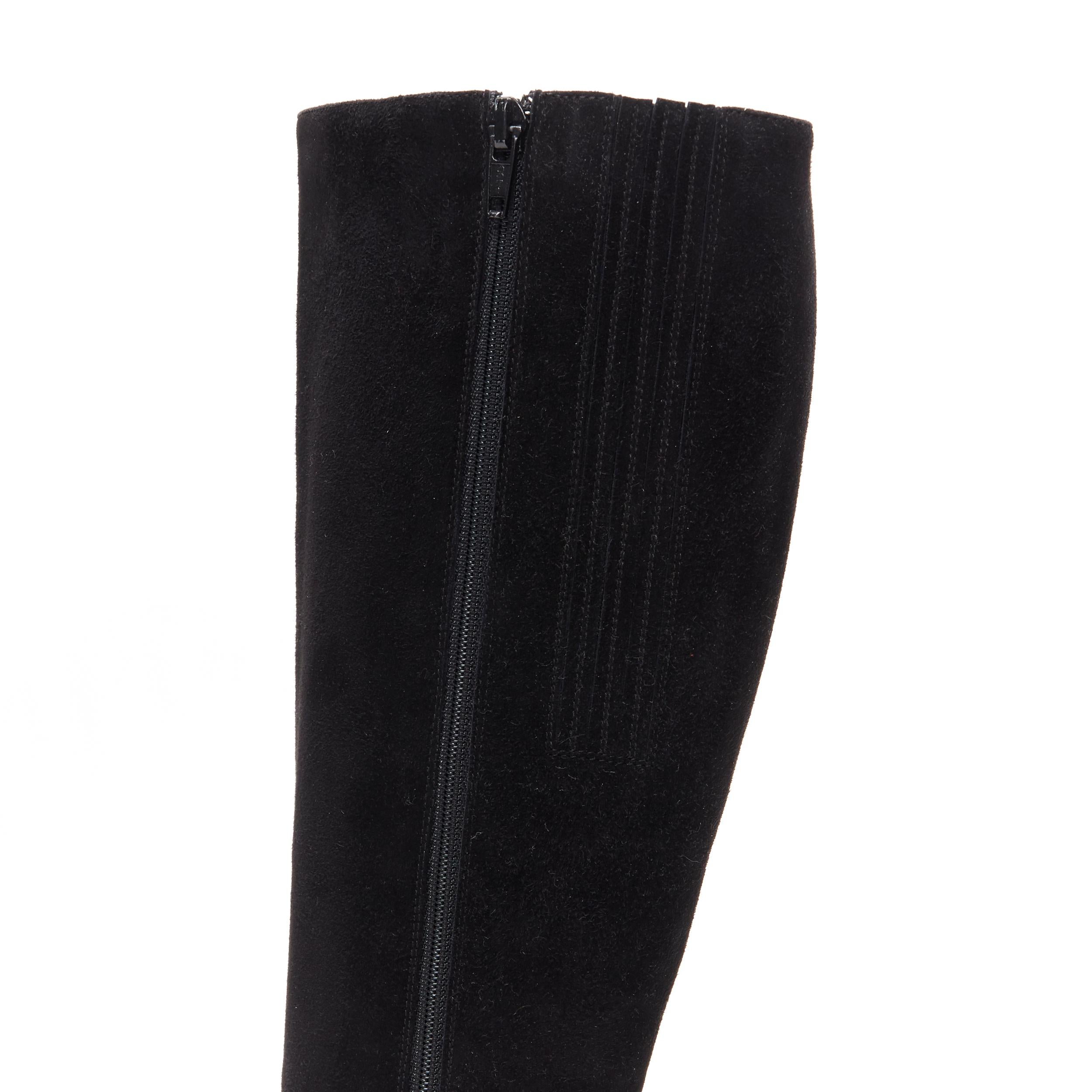 new CHRISTIAN LOUBOUTIN Lady Boot black suede platform high heel boot EU38.5 3