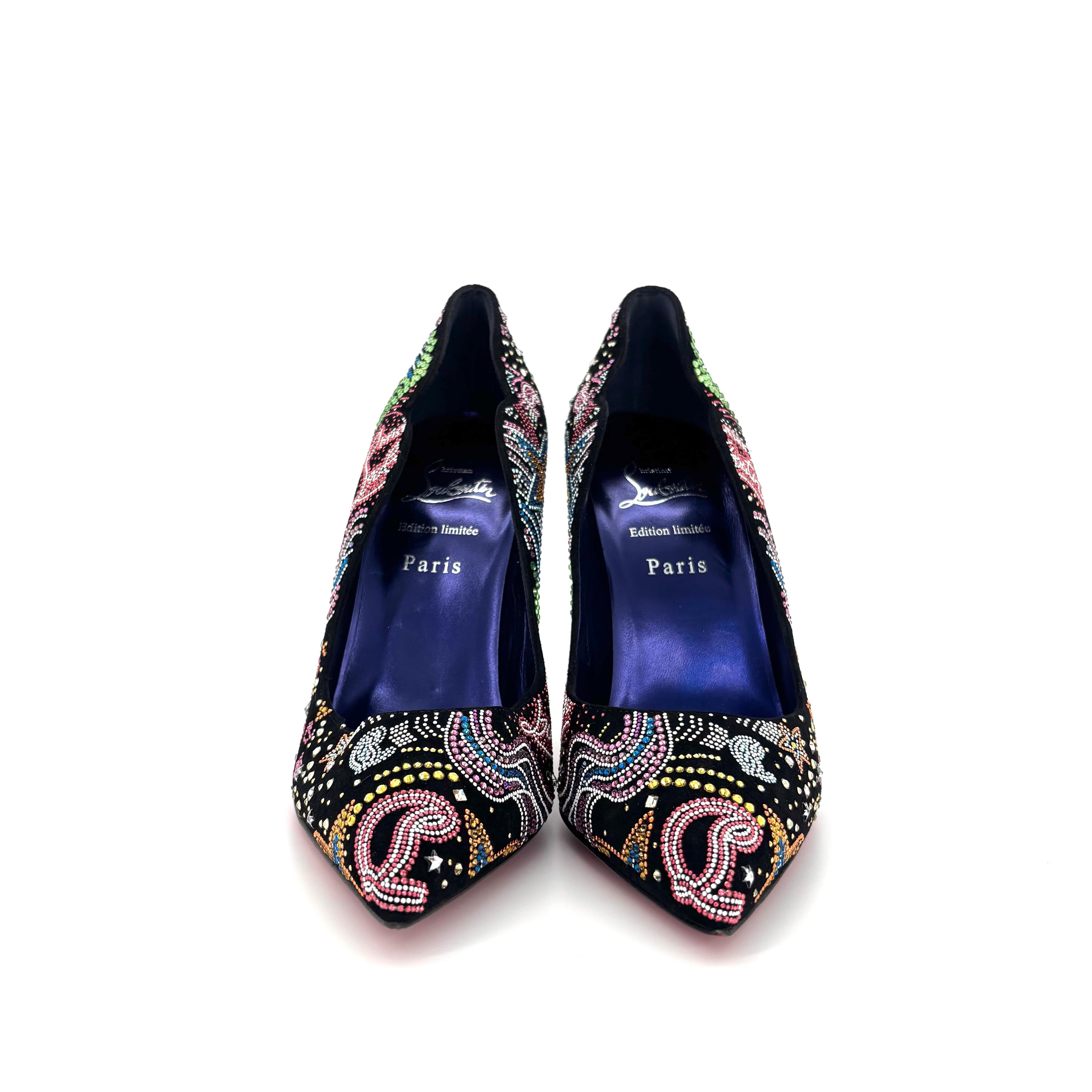 NEU Christian Louboutin Limited Edition Hot Chick Starlight Crystals Pumps 38 Damen im Angebot