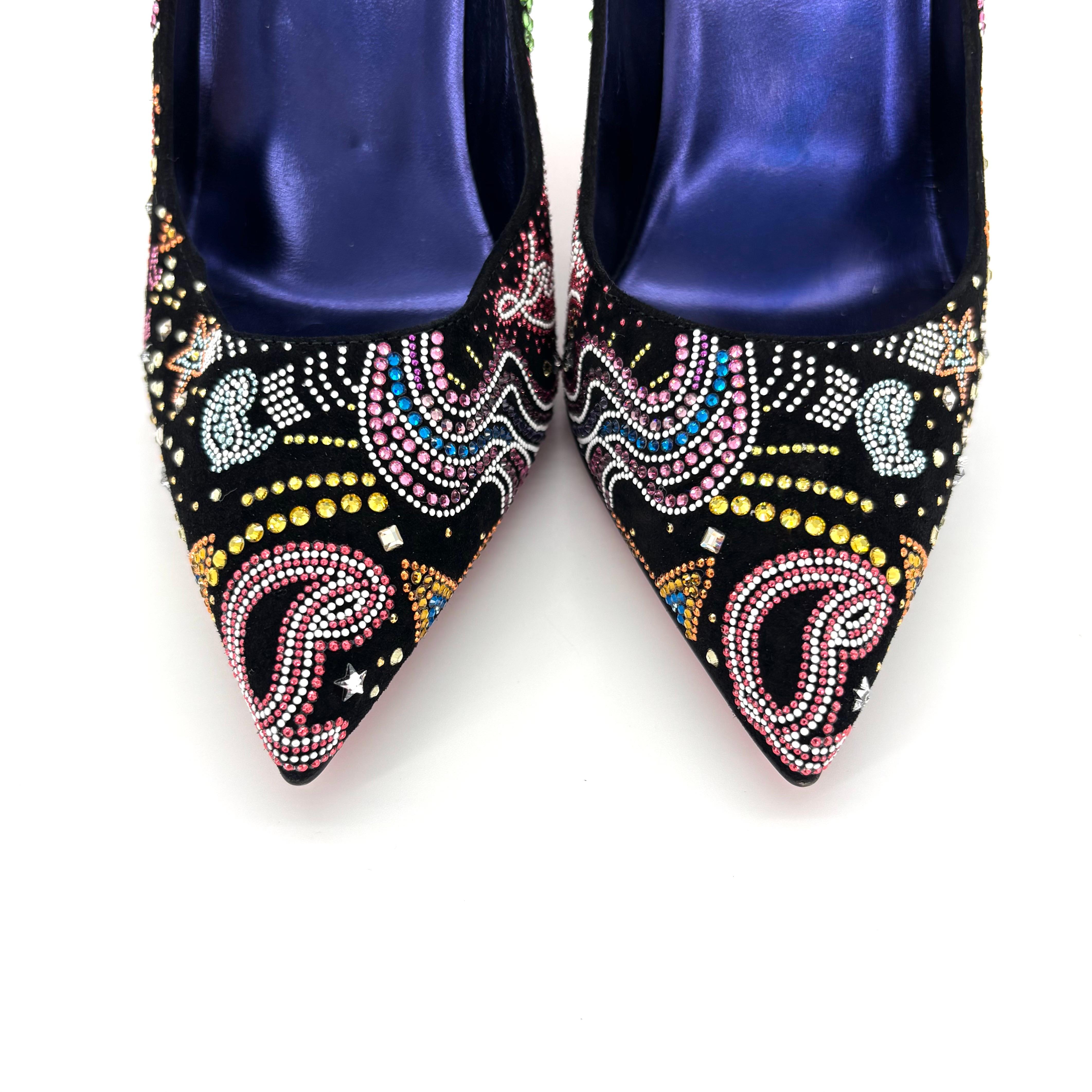 NEU Christian Louboutin Limited Edition Hot Chick Starlight Crystals Pumps 38 im Angebot 2