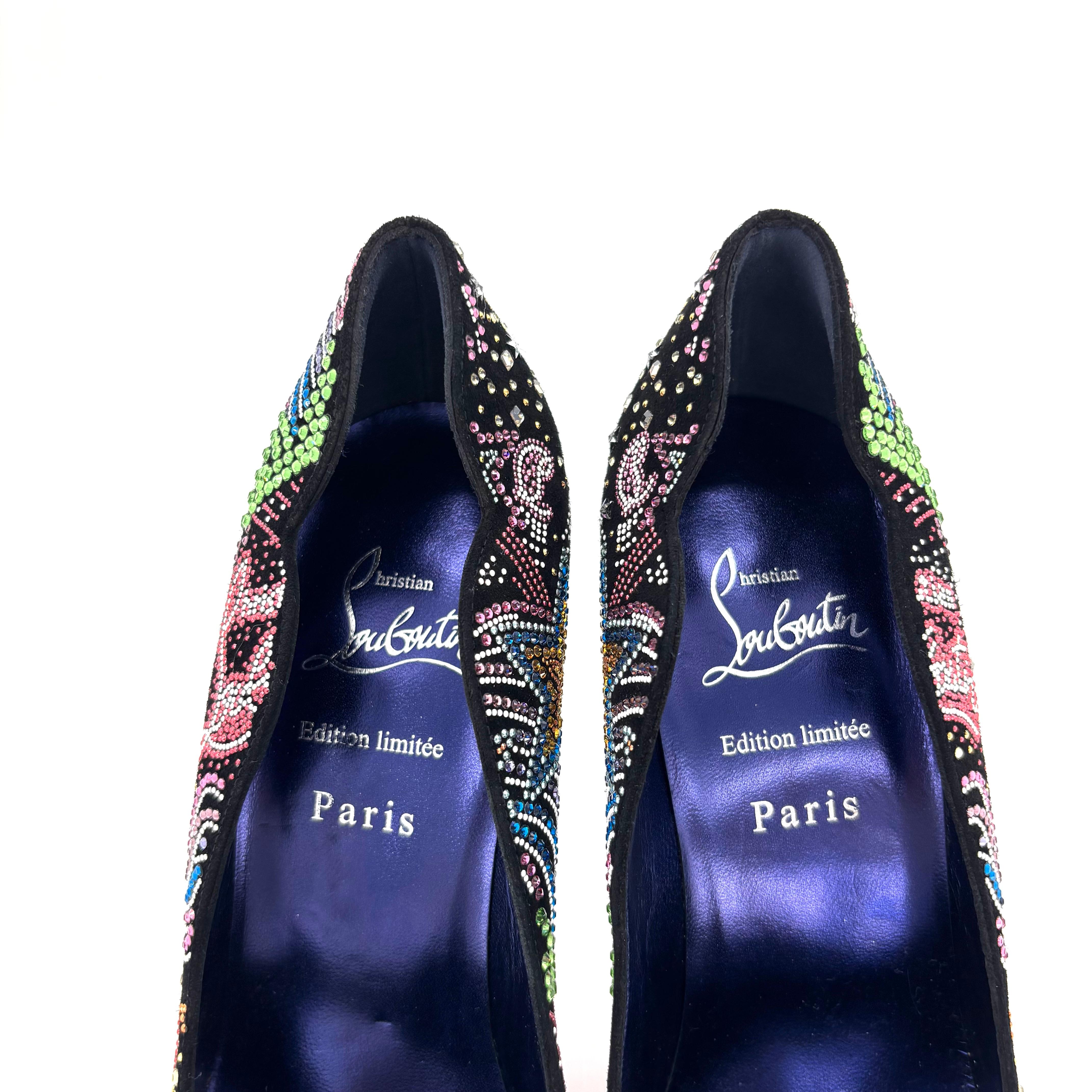 NEU Christian Louboutin Limited Edition Hot Chick Starlight Crystals Pumps 38 im Angebot 3