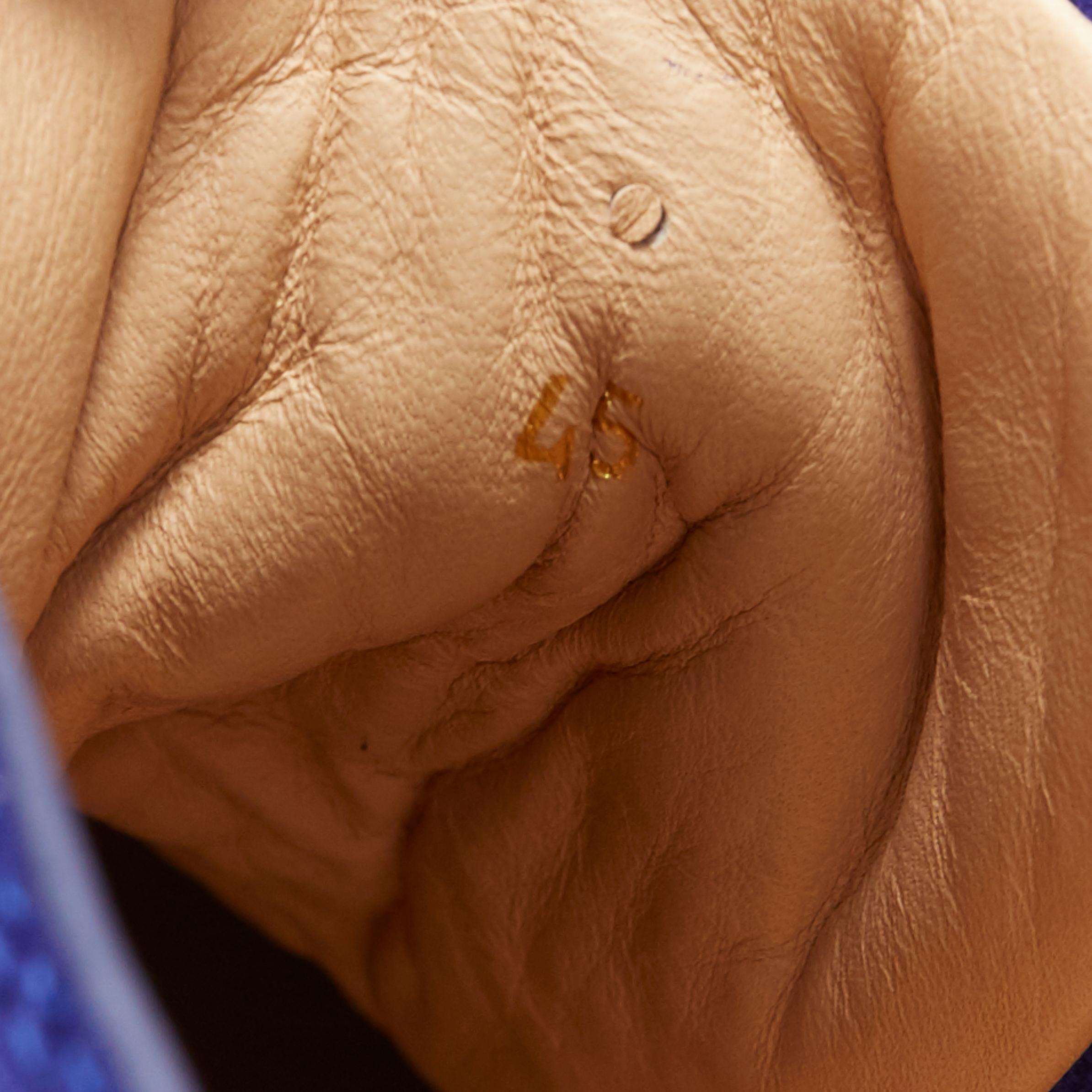 new CHRISTIAN LOUBOUTIN Lou Spikes Orla cobalt blue suede high top sneakers EU45 6