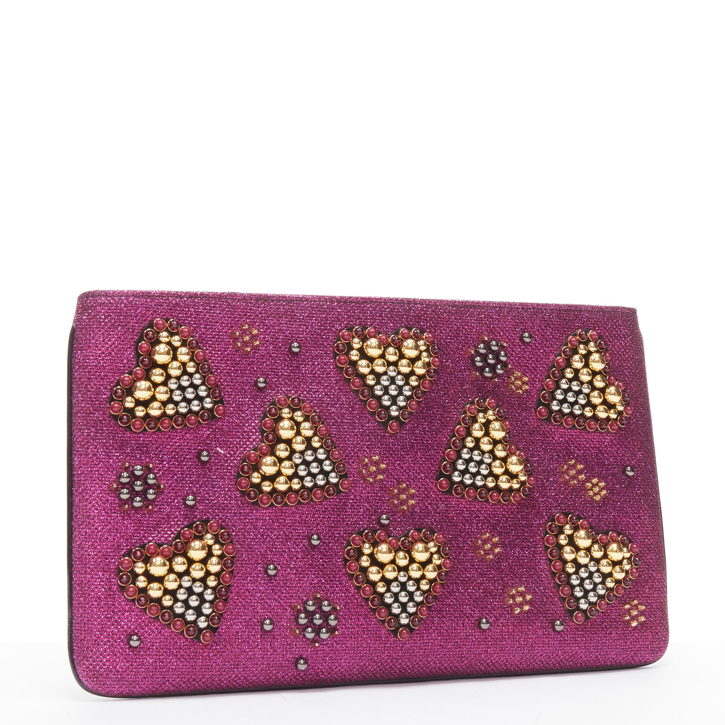 glitter heart purse