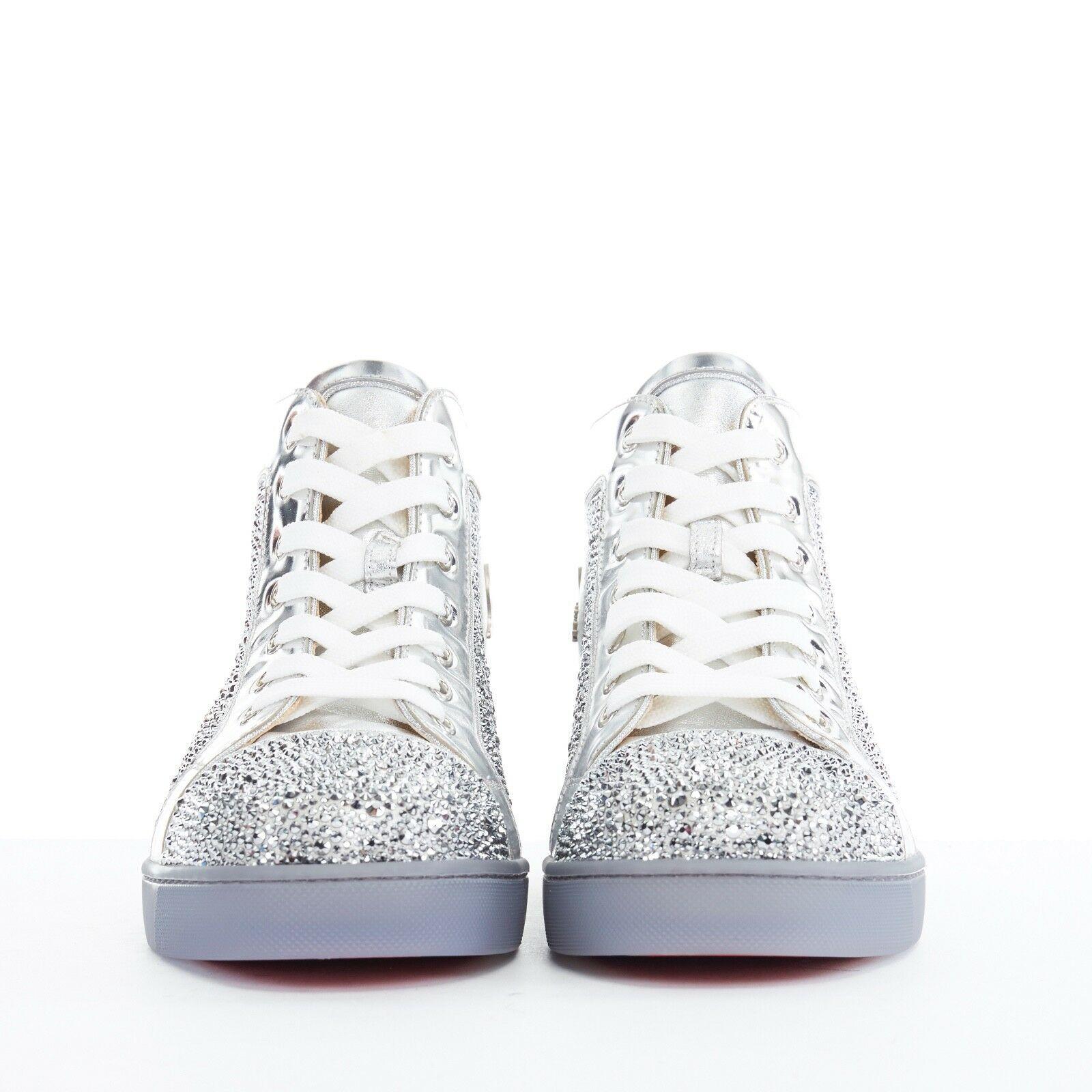 christian louboutin silver sneakers