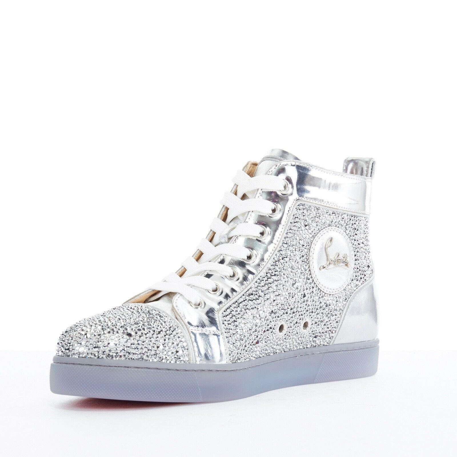 silver christian louboutin sneakers