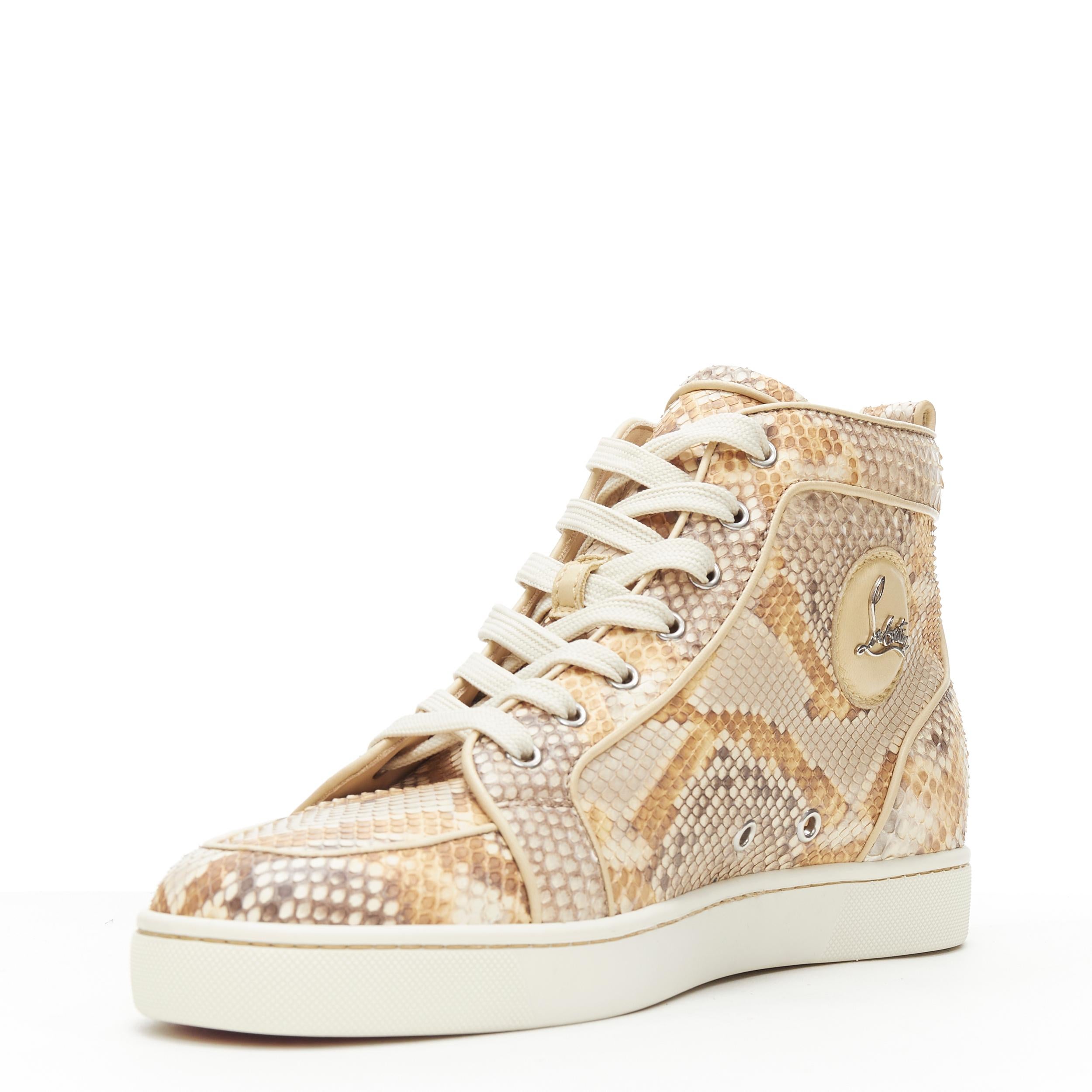 nuevo CHRISTIAN LOUBOUTIN Louis zapatilla alta de piel de serpiente beige natural EU41.5 en Nuevo Estado en Hong Kong, NT