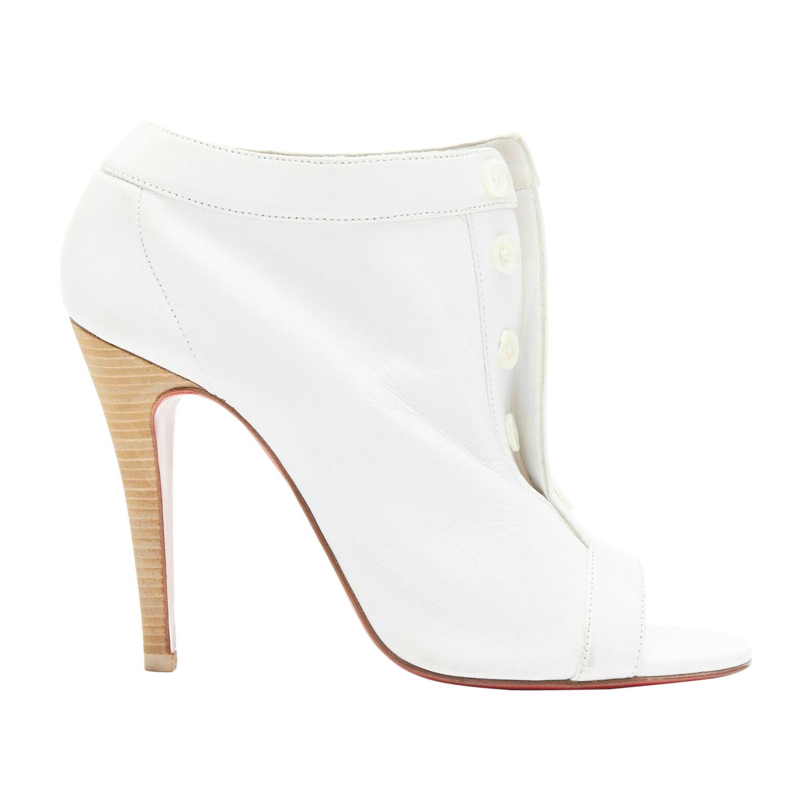 christian louboutin peep toe booties
