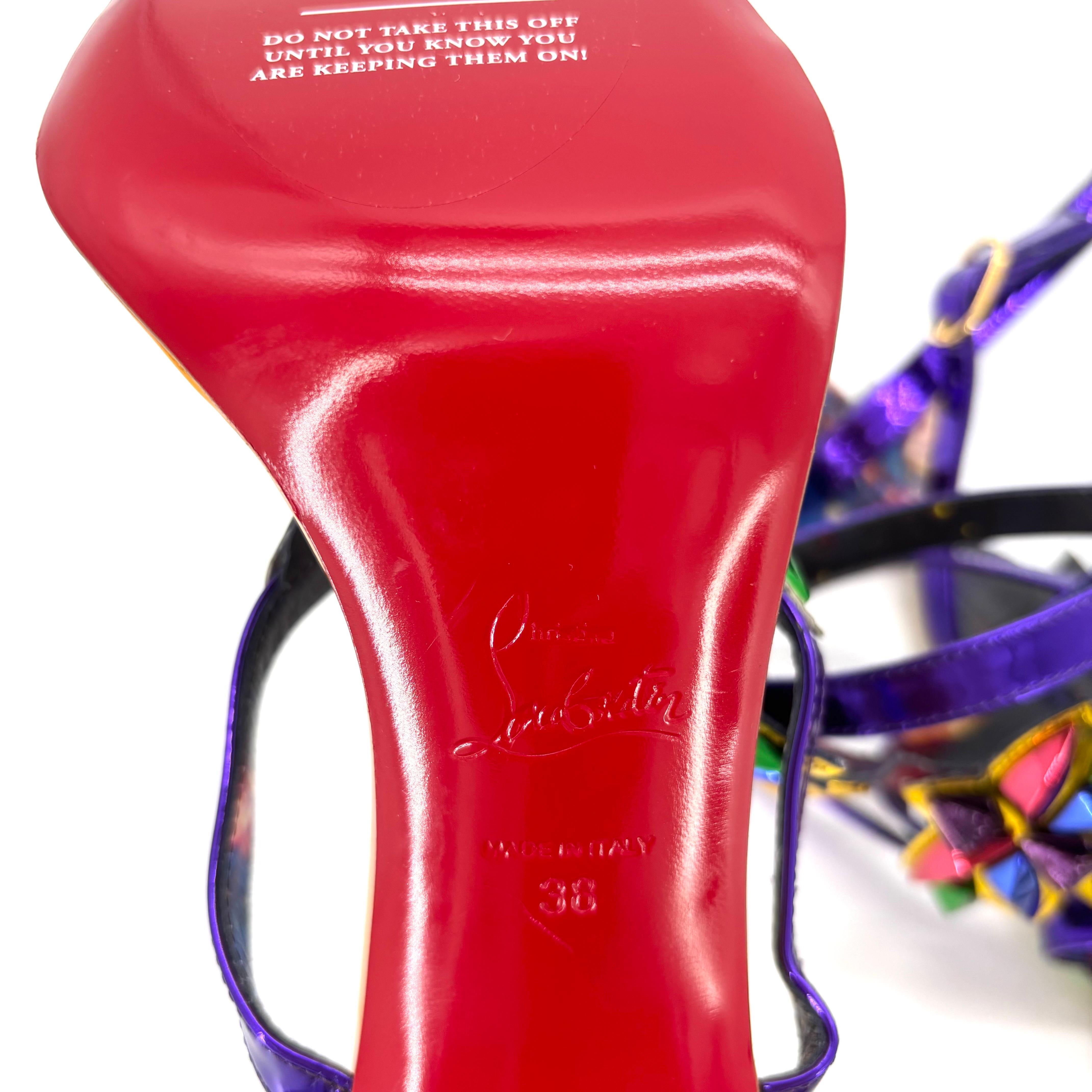 NEW Christian Louboutin Marvel Sea Warrior 100 Gladiator Knee High Sandals 38 en vente 4