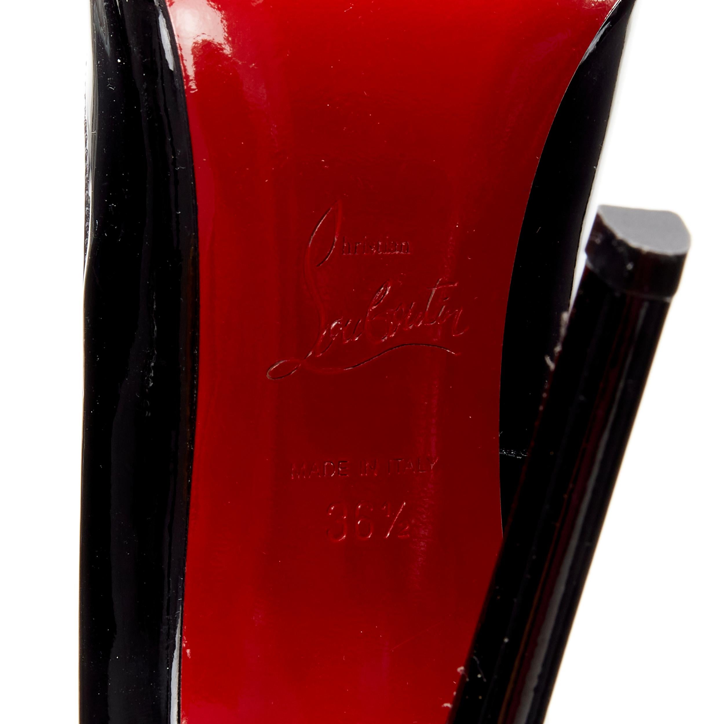 new CHRISTIAN LOUBOUTIN Pigalle 120 black patent stiletto pump EU36.5 5