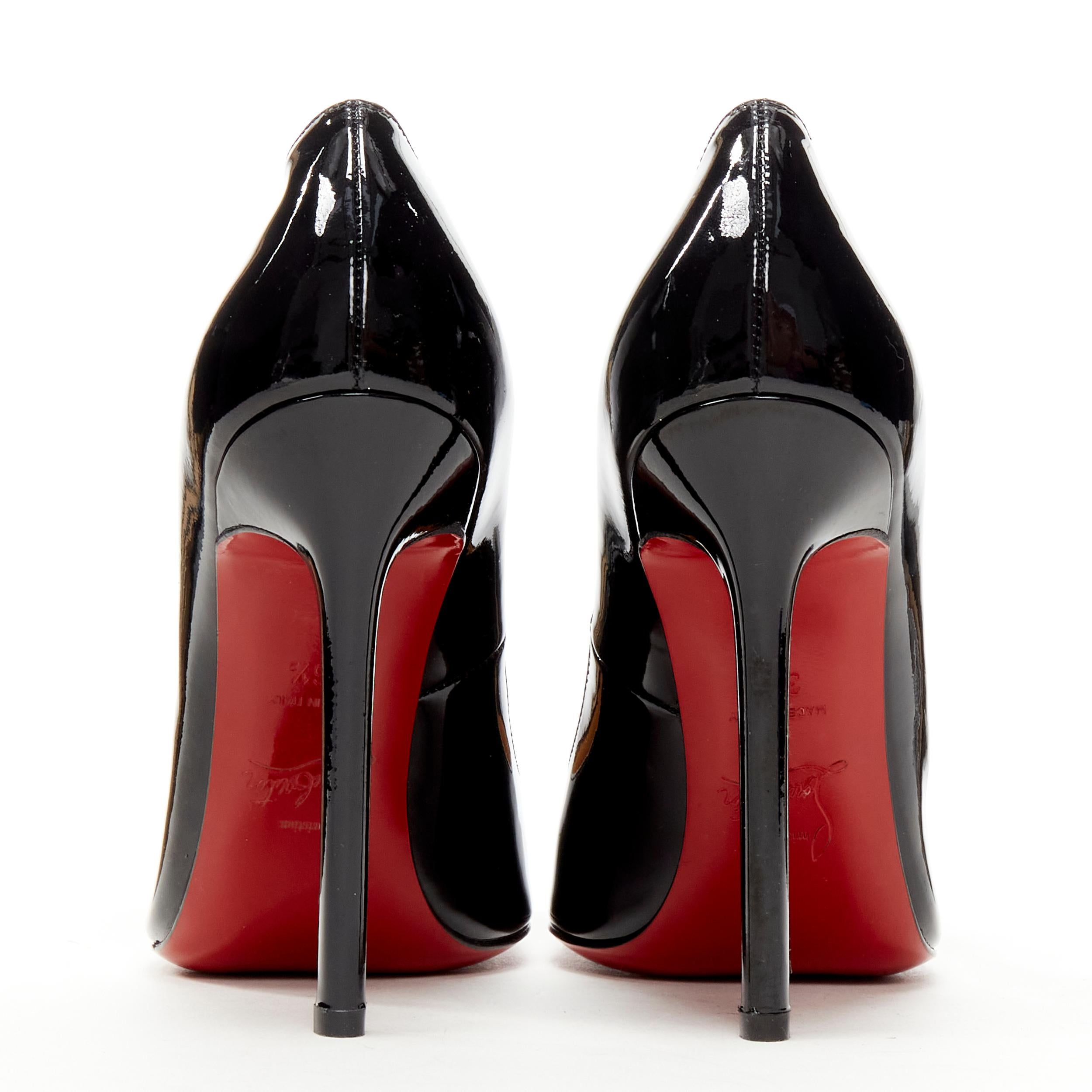 new CHRISTIAN LOUBOUTIN Pigalle 120 black patent stiletto pump EU36.5 In New Condition In Hong Kong, NT