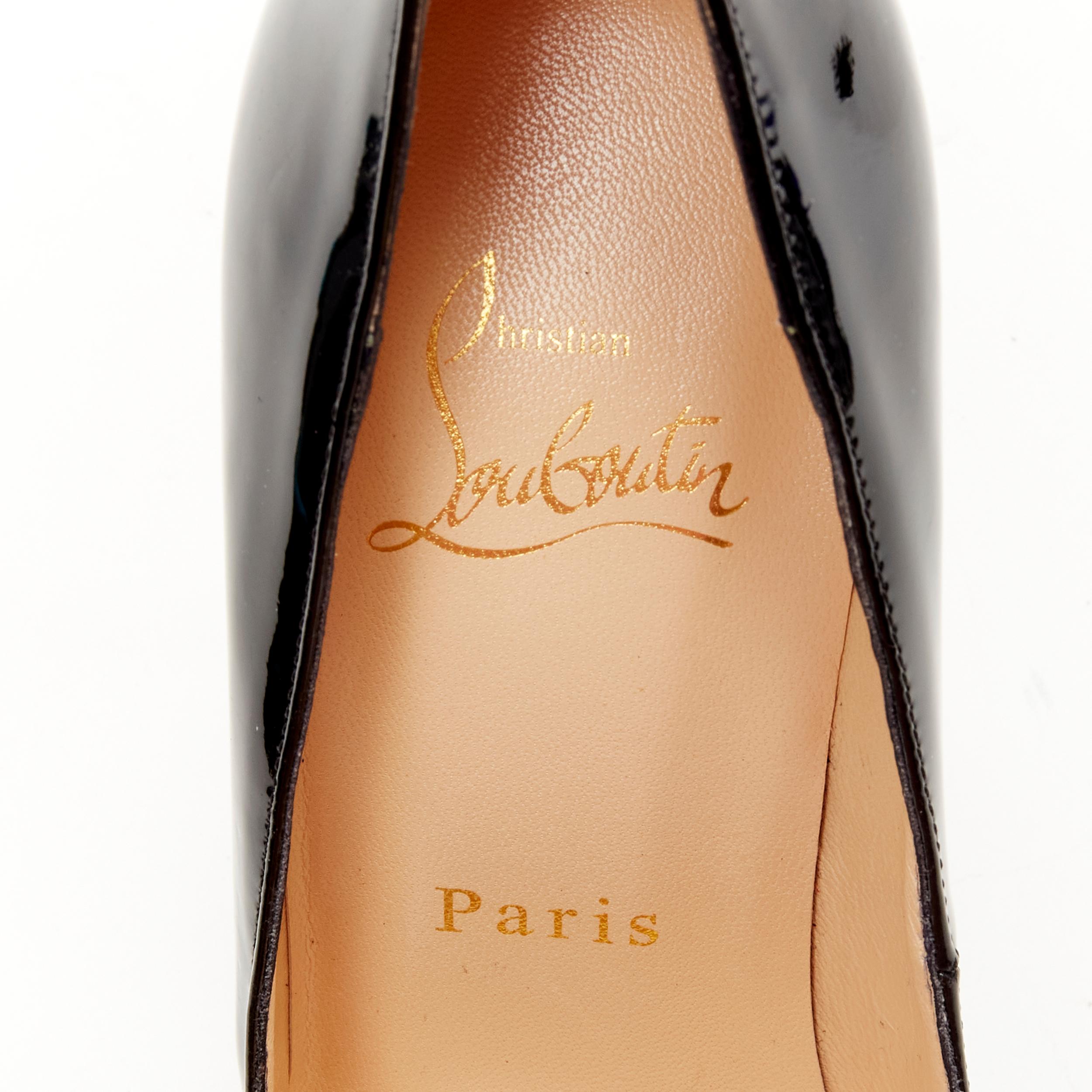 new CHRISTIAN LOUBOUTIN Pigalle 120 black patent stiletto pump EU36.5 4