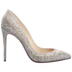 Used new CHRISTIAN LOUBOUTIN Pigalles Follies Strass Degrade pink grey crystal EU38.5