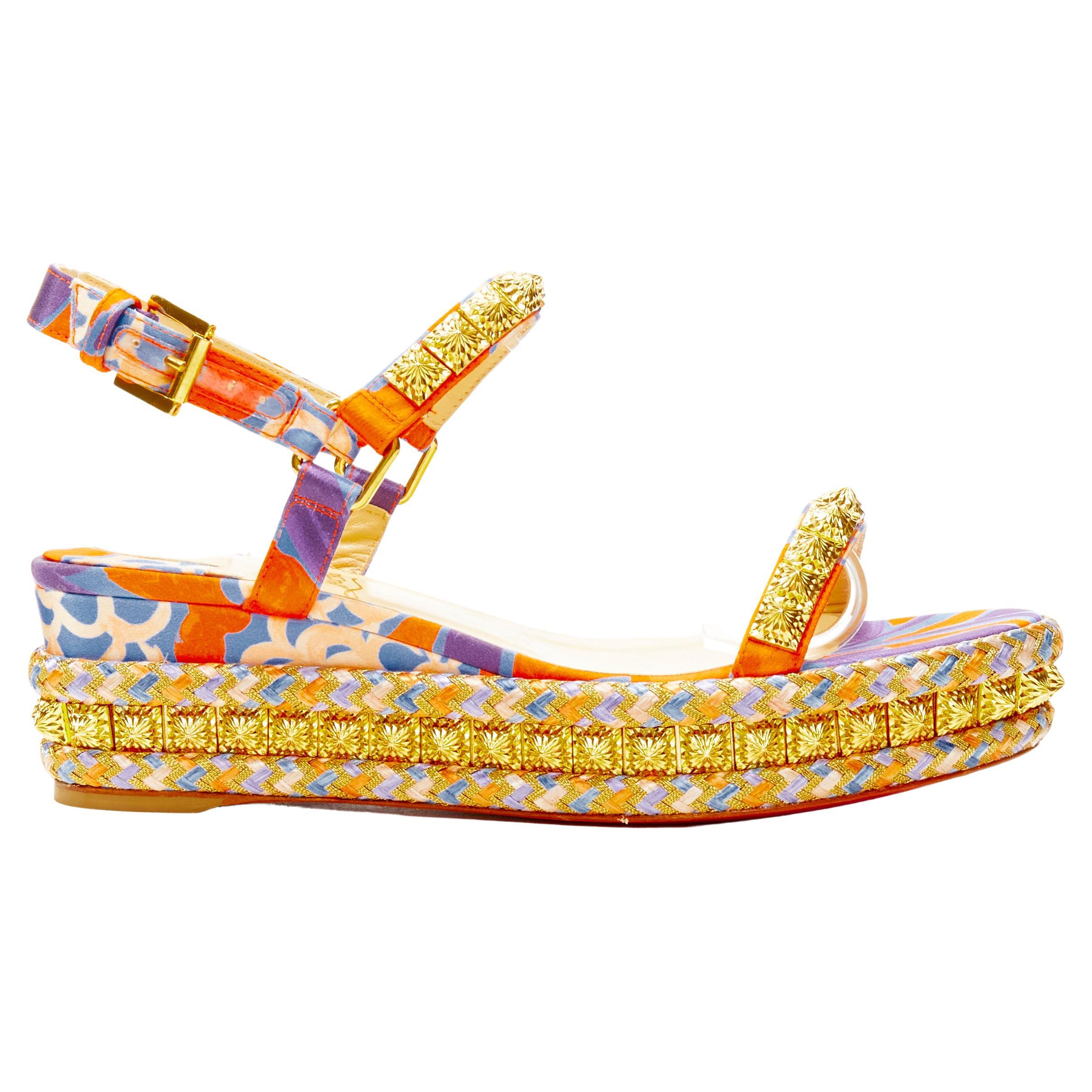 new CHRISTIAN LOUBOUTIN Pyraclou 60 Crepe Satin Raoul gold