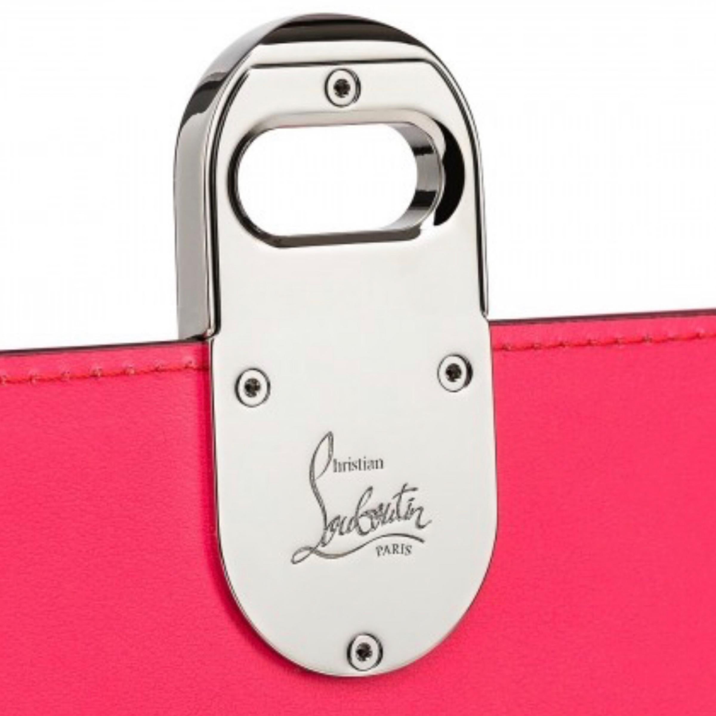 NEU Christian Louboutin Rote Elisa Lack Mini Top Handle Crossbody Umhängetasche im Angebot 4