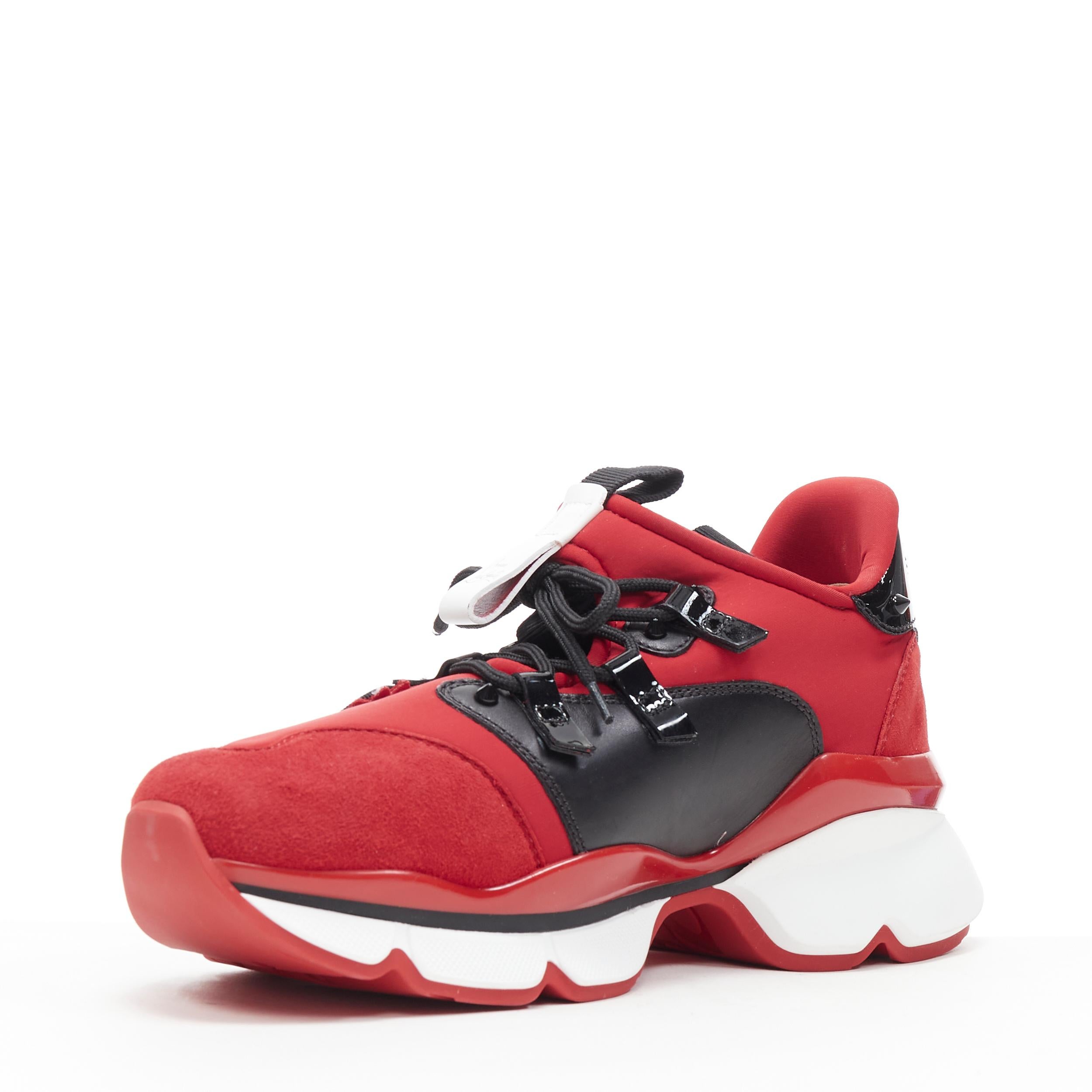 christian louboutin red runner sneakers