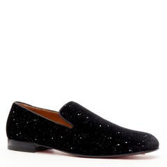 new CHRISTIAN LOUBOUTIN Rollerboy Flat Velvet Galactica black loafer EU42.5