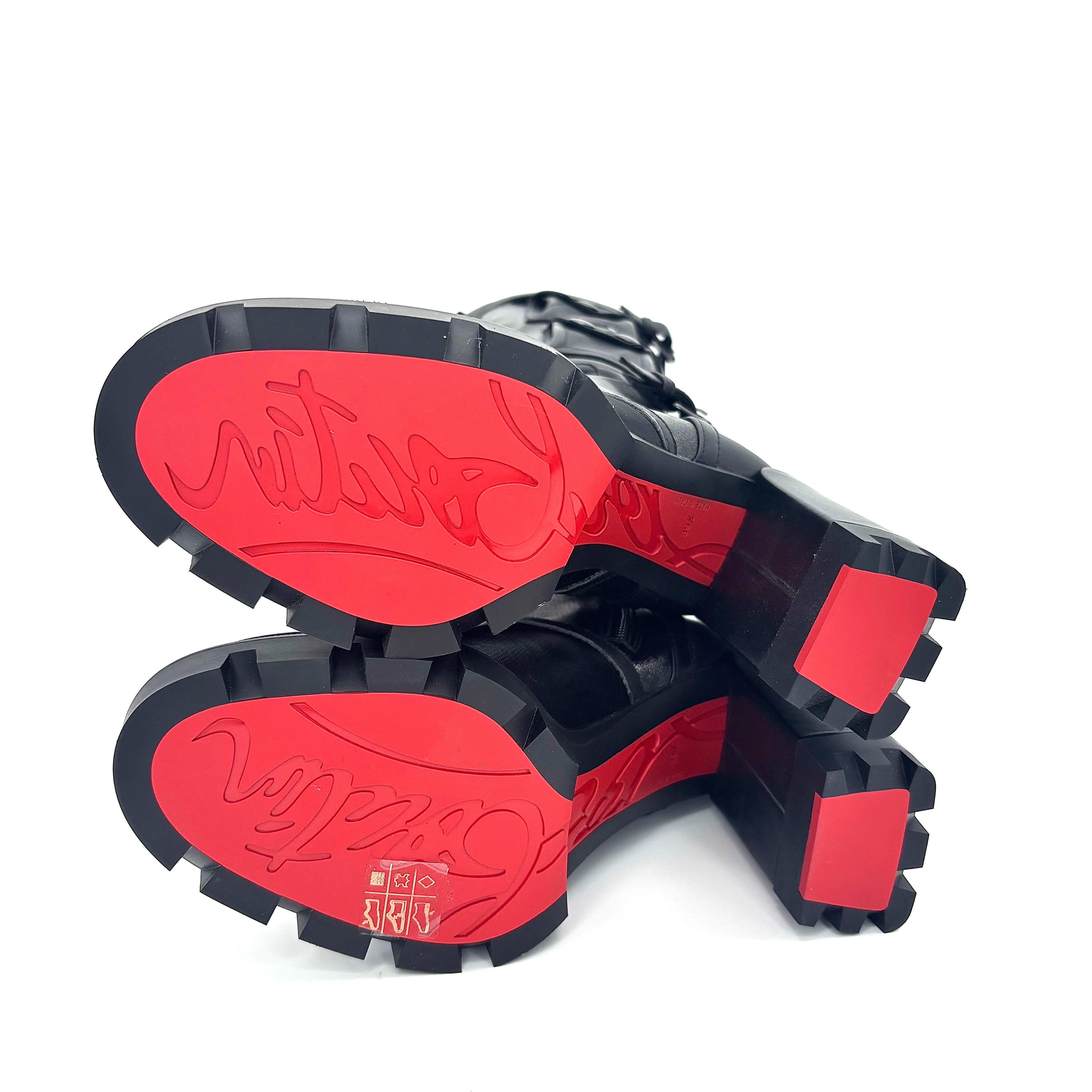 NEW Christian Louboutin Sand And Glory 100 Knee High Lug Platform Boots 39.5 1