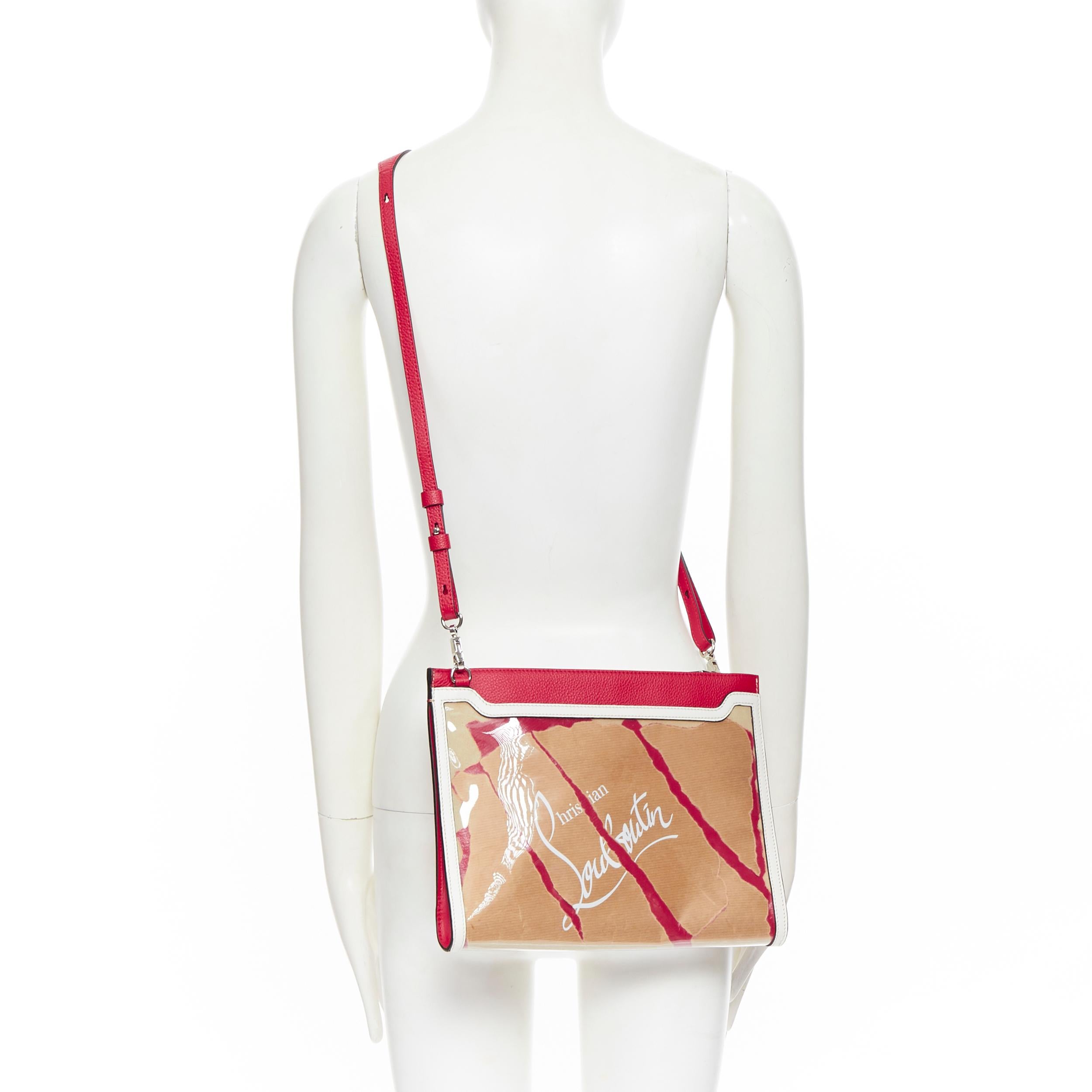 CHRISTIAN LOUBOUTIN Skypouch Kraft PVC laminierte Papiertasche Crossbody-Clutch von CHRISTIAN LOUBOUTIN (Beige)