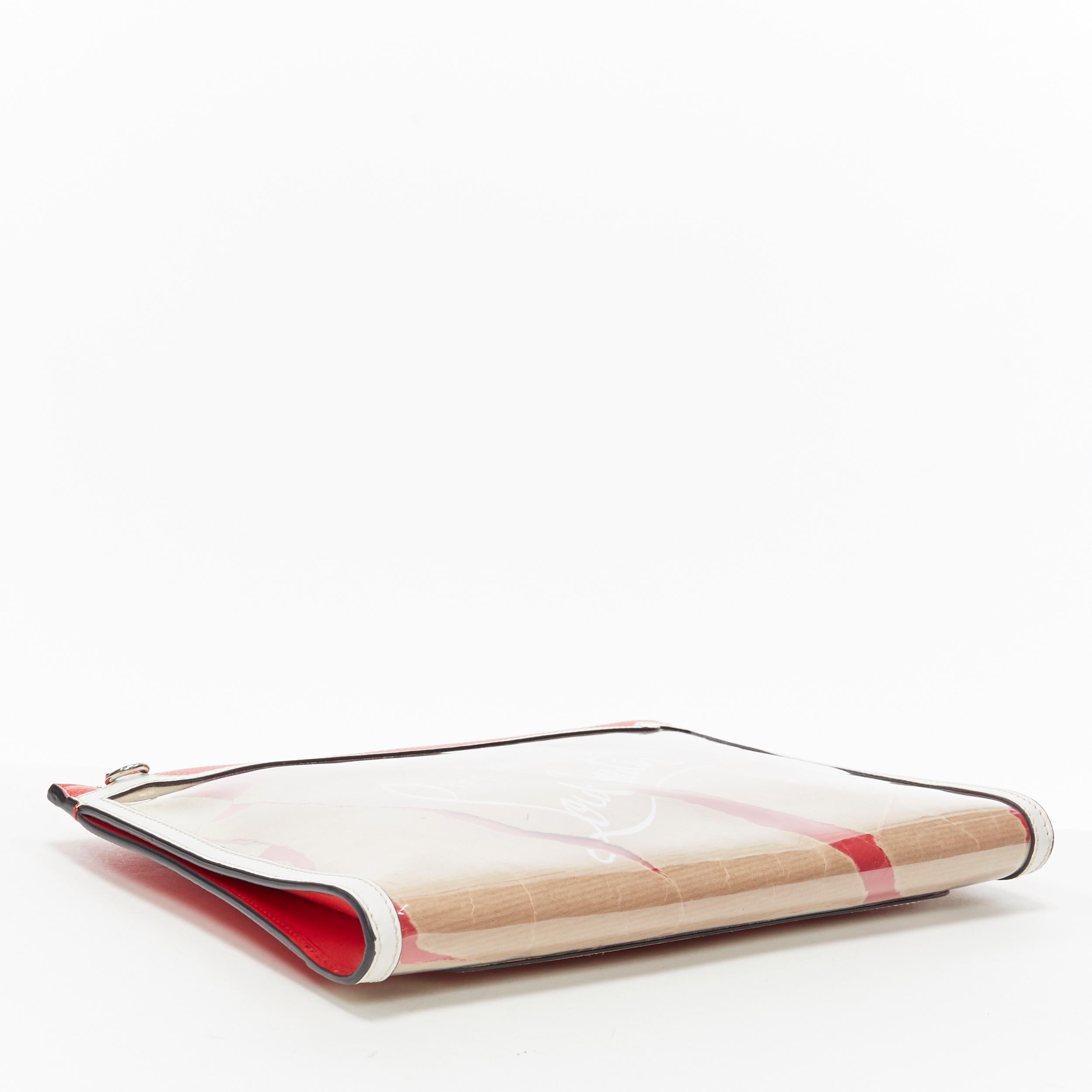 CHRISTIAN LOUBOUTIN Skypouch Kraft PVC laminierte Papiertasche Crossbody-Clutch von CHRISTIAN LOUBOUTIN 1