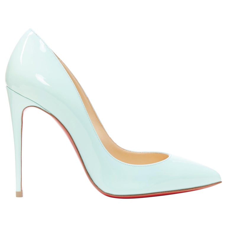 new CHRISTIAN LOUBOUTIN So Kate 100 mint blue patent point toe