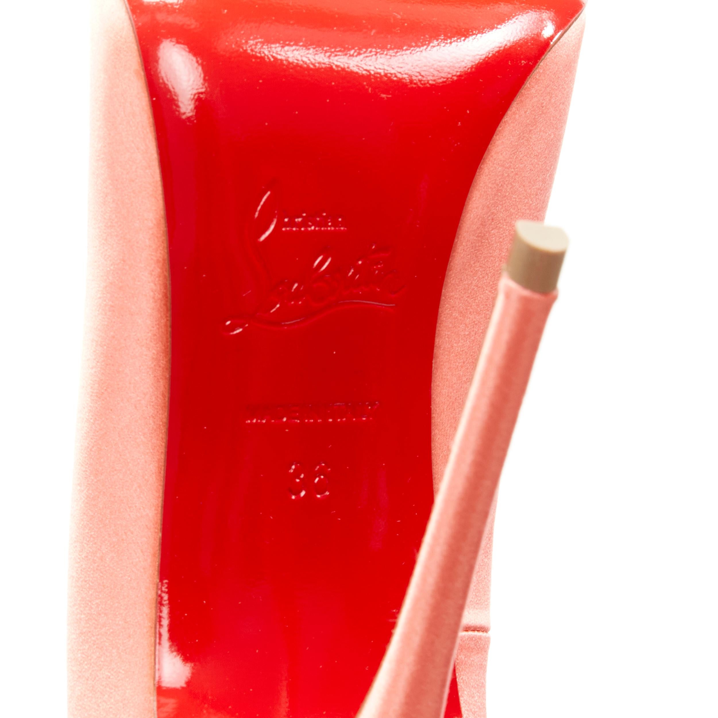 new CHRISTIAN LOUBOUTIN So Kate 120 Charlotte pink satin stiletto pump EU36 For Sale 2