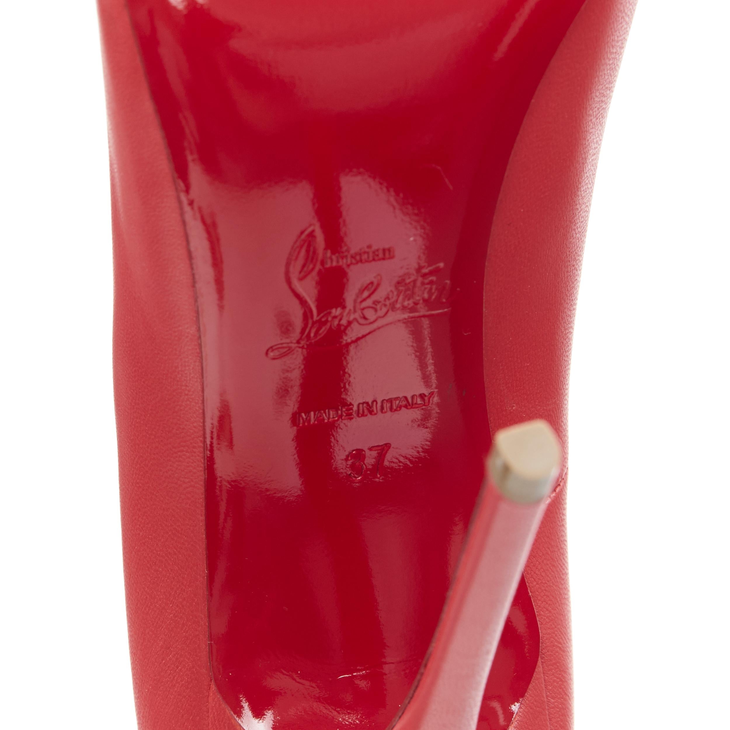 neu CHRISTIAN LOUBOUTIN So Kate 120 Lippenstift rot laether spitze Pigalle EU7 6