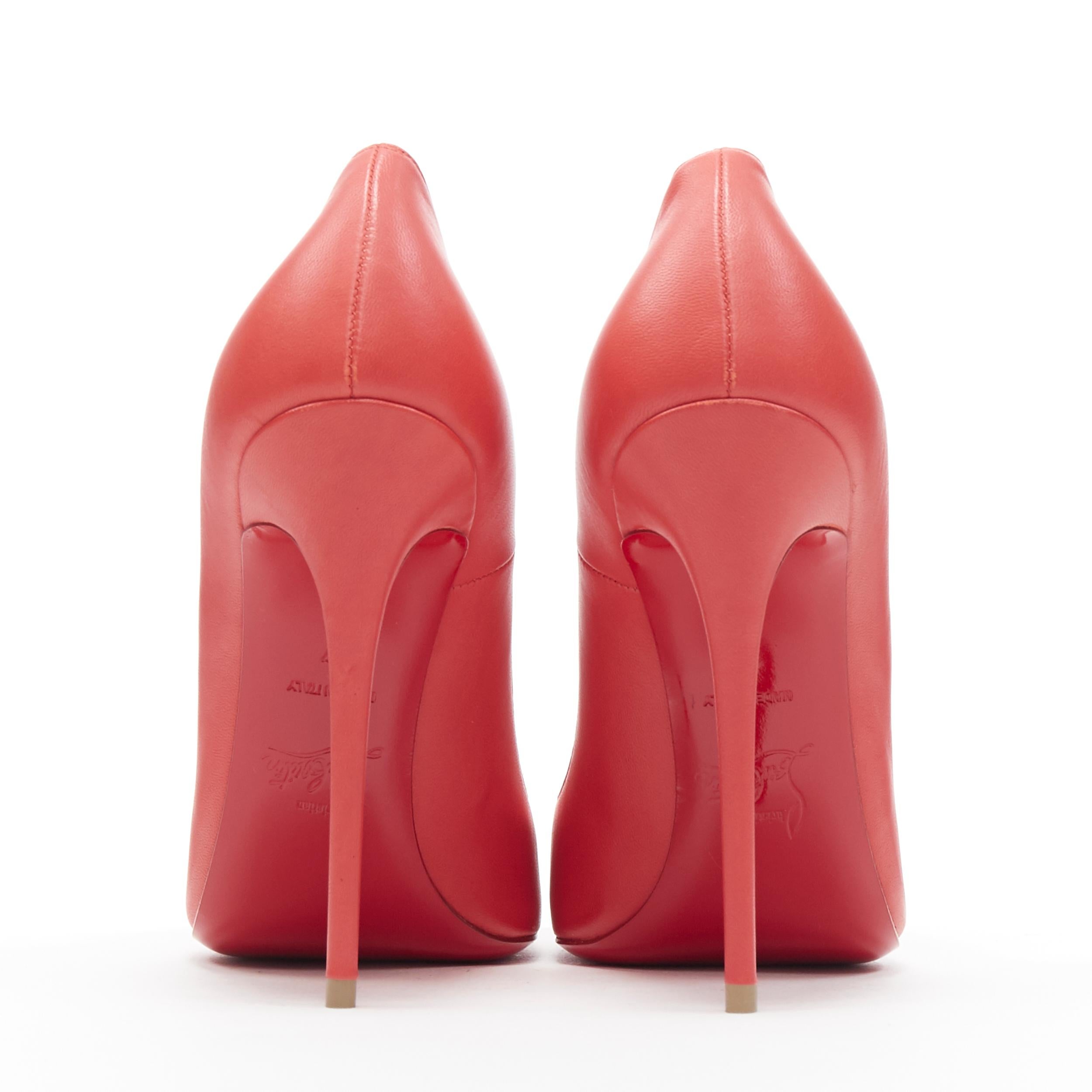 neu CHRISTIAN LOUBOUTIN So Kate 120 Lippenstift rot laether spitze Pigalle EU7 Damen