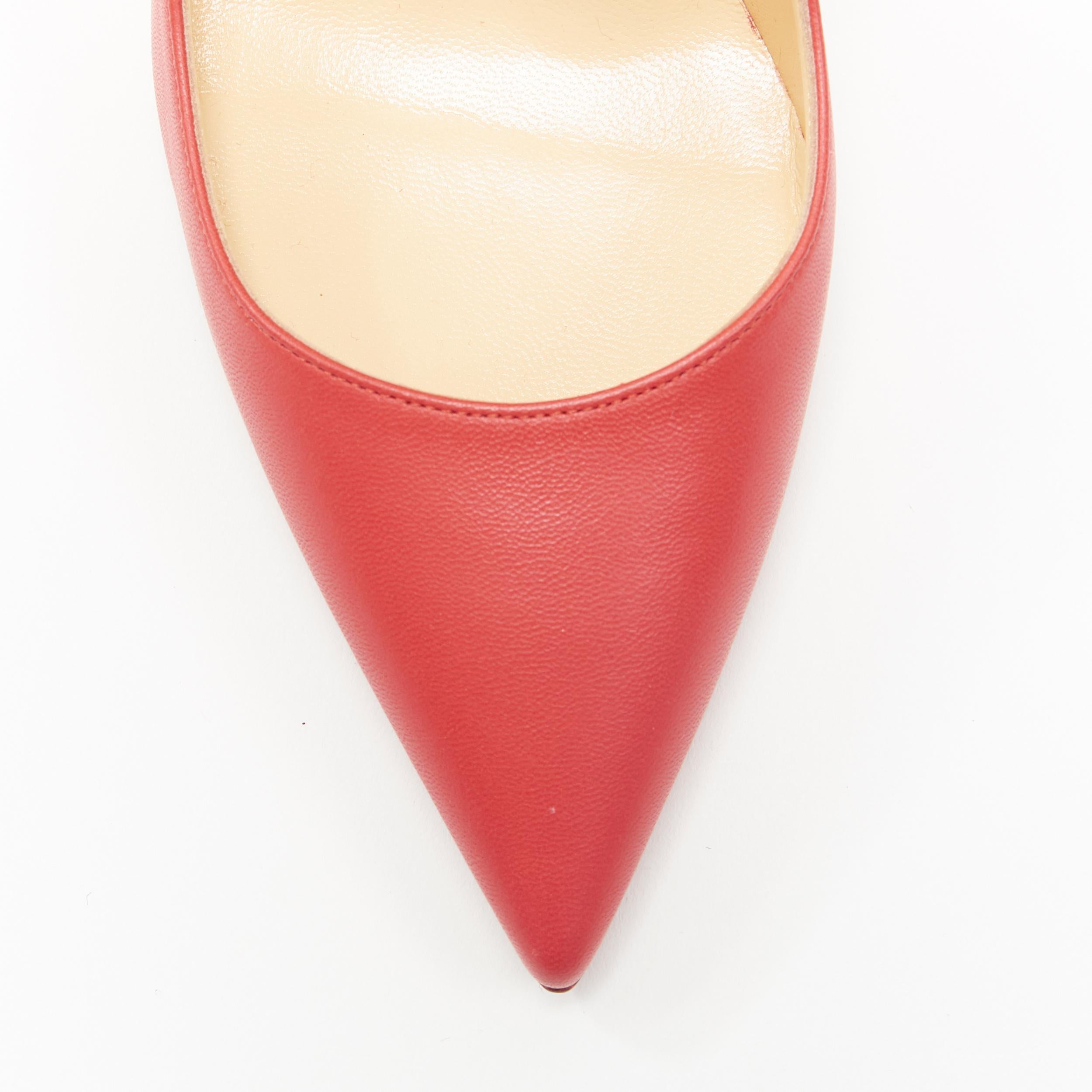 neu CHRISTIAN LOUBOUTIN So Kate 120 Lippenstift rot laether spitze Pigalle EU7 2