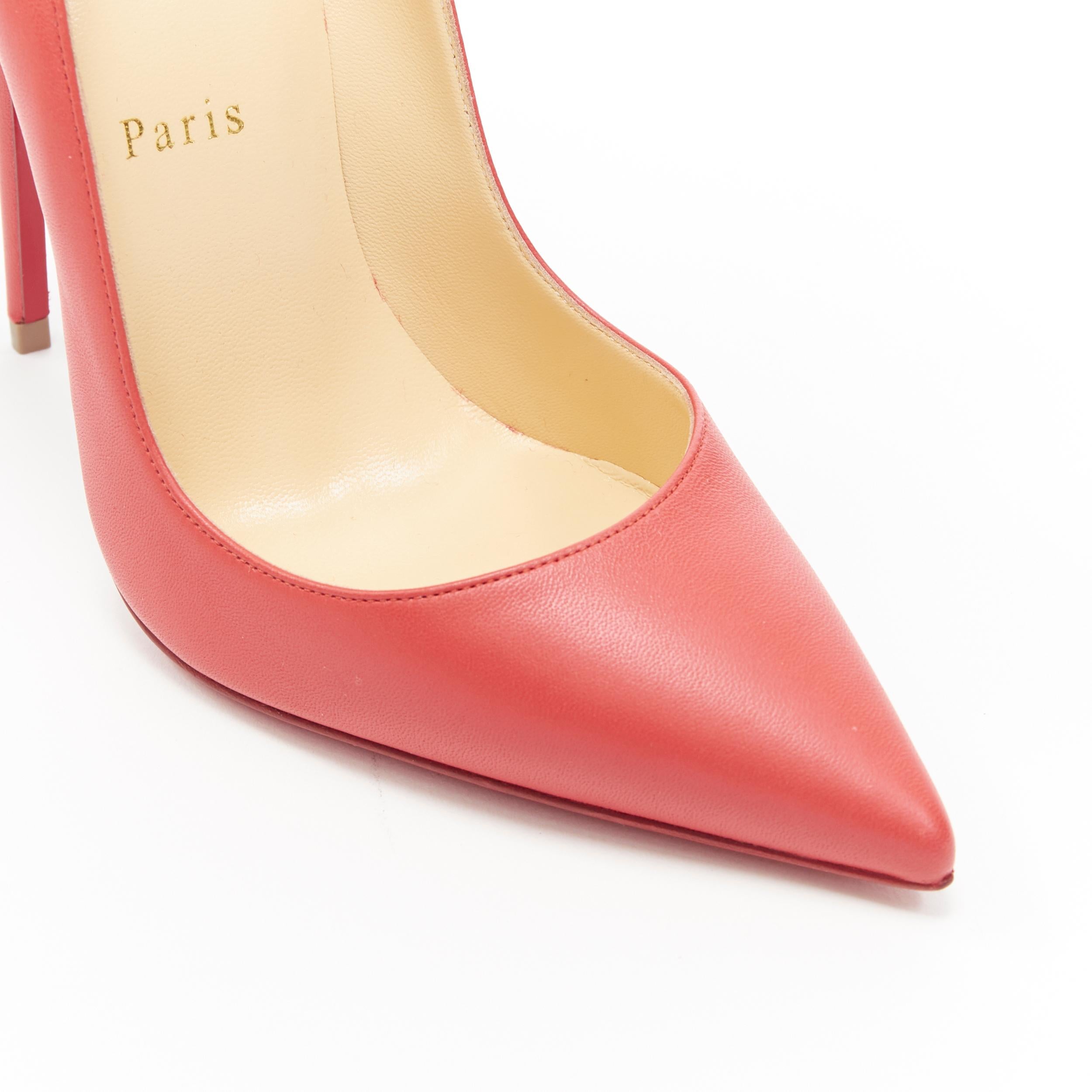 neu CHRISTIAN LOUBOUTIN So Kate 120 Lippenstift rot laether spitze Pigalle EU7 3
